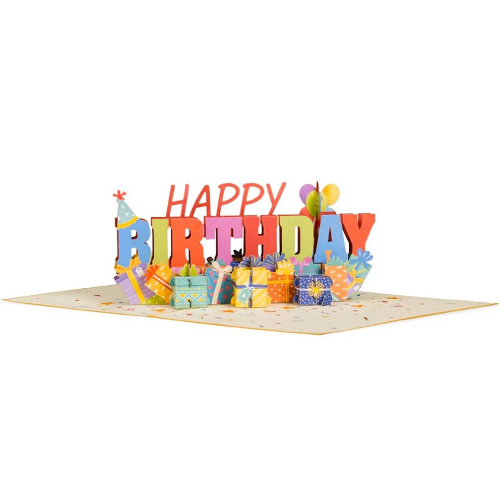 Paper Love Classic Happy Birthday Pop Up Card - Image 2