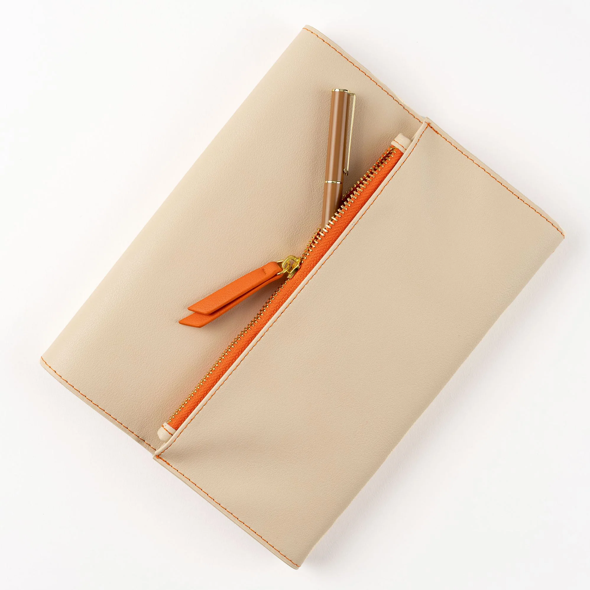 Paper Source A5 Journal Cover Clutch - Beige/Orange - Image 3
