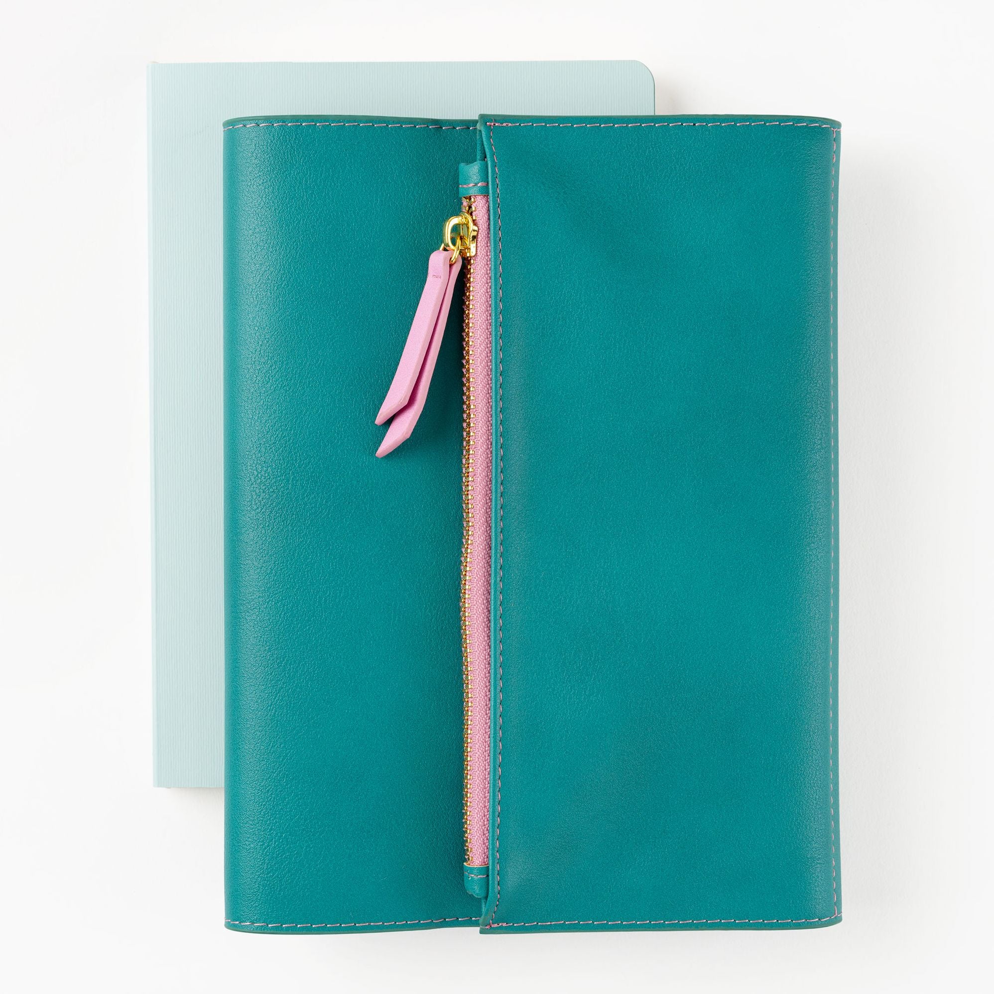 Paper Source A5 Journal Cover Clutch - Green/Pink - Image 2