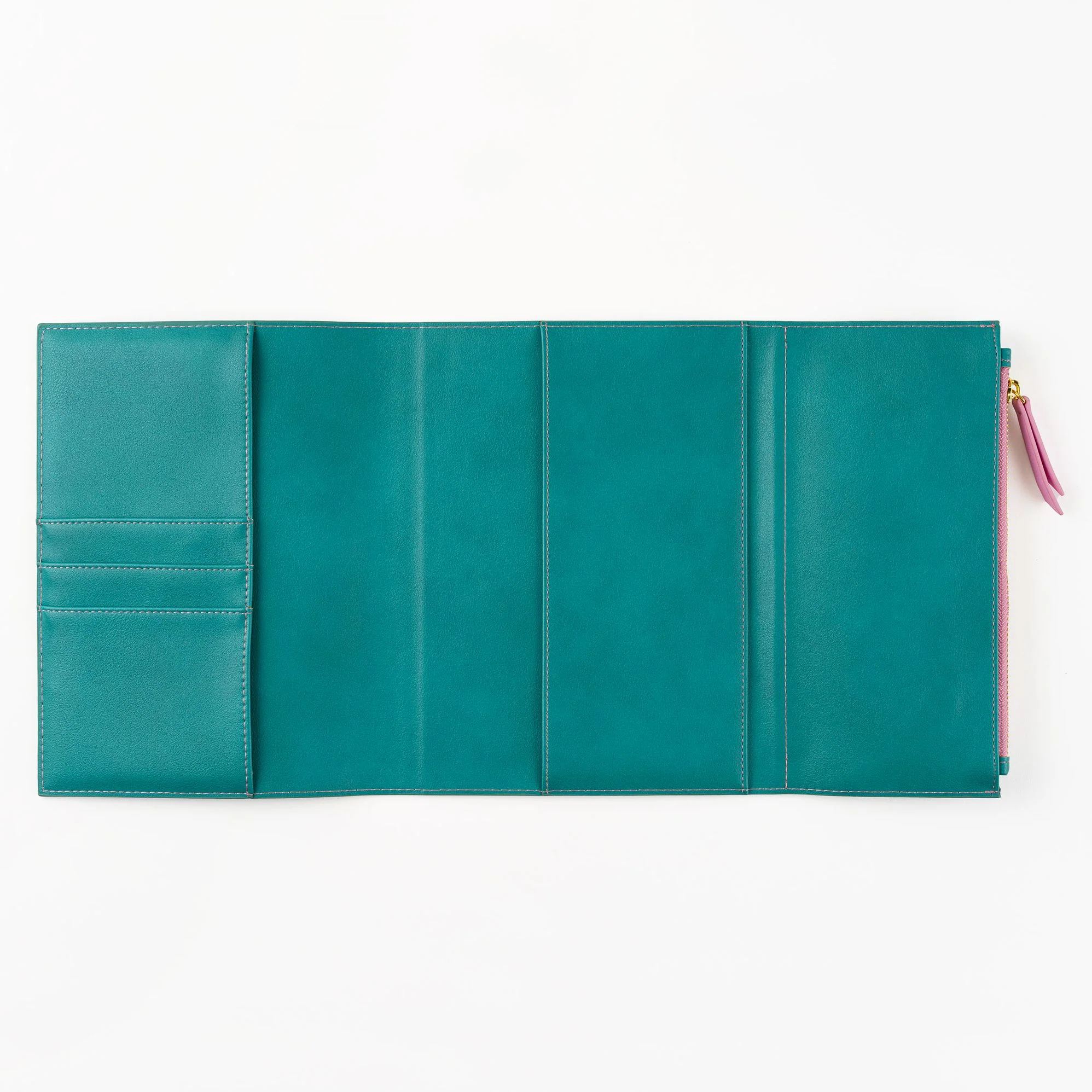 Paper Source A5 Journal Cover Clutch - Green/Pink - Image 3