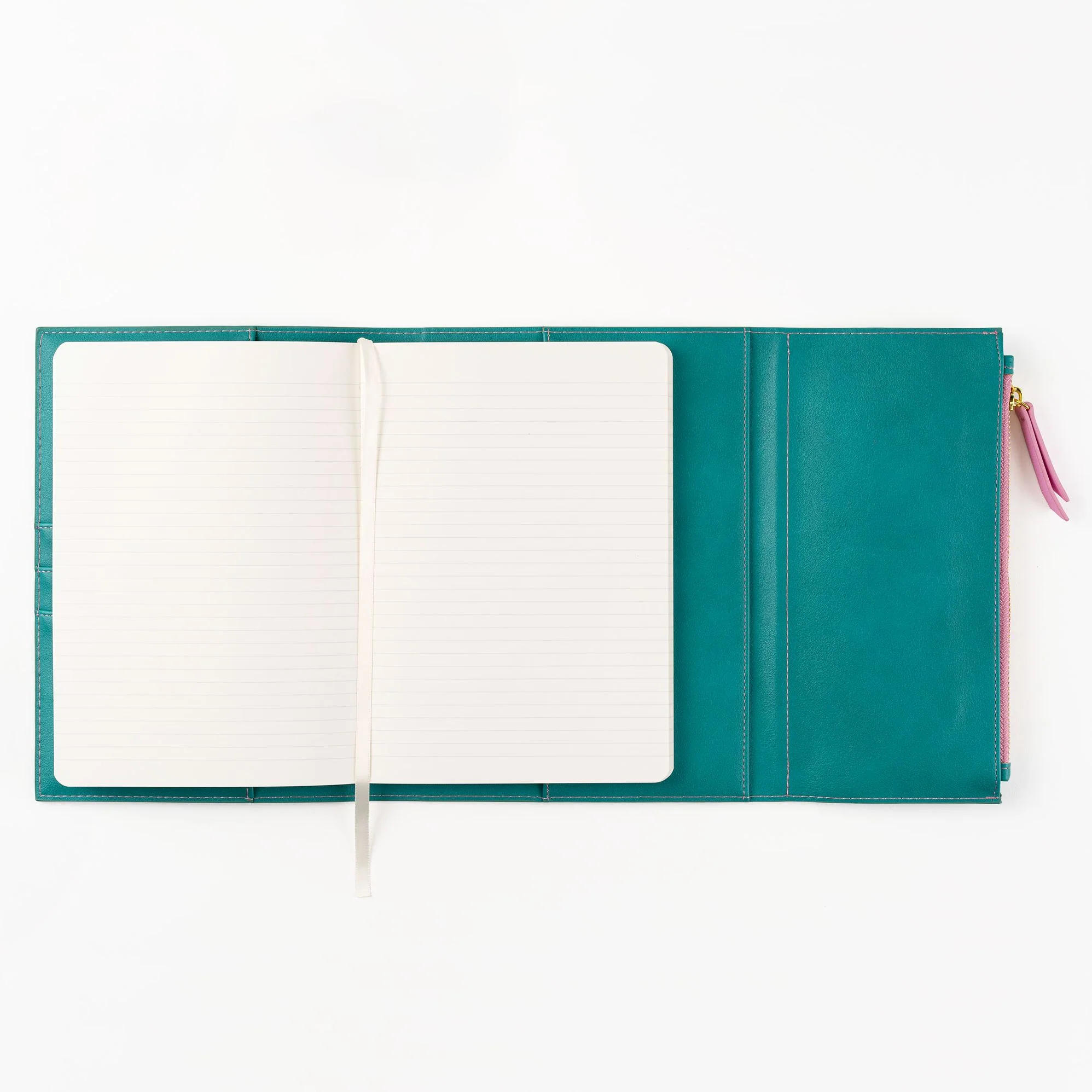 Paper Source A5 Journal Cover Clutch - Green/Pink - Image 4