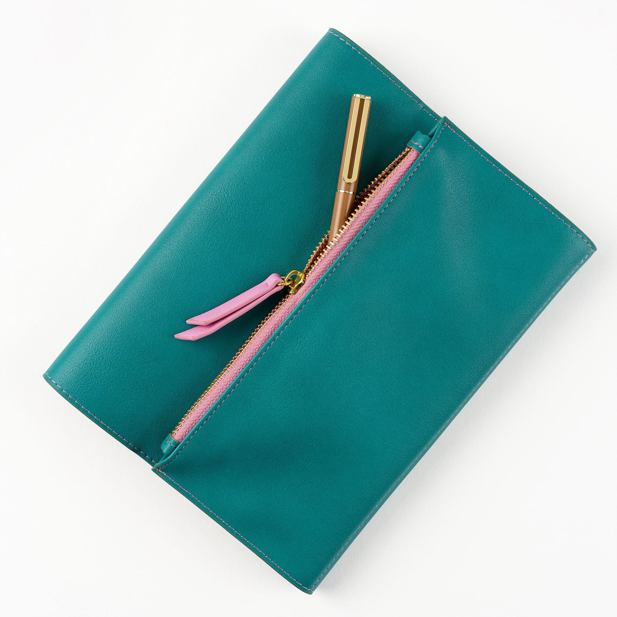 Paper Source A5 Journal Cover Clutch - Green/Pink - Image 5