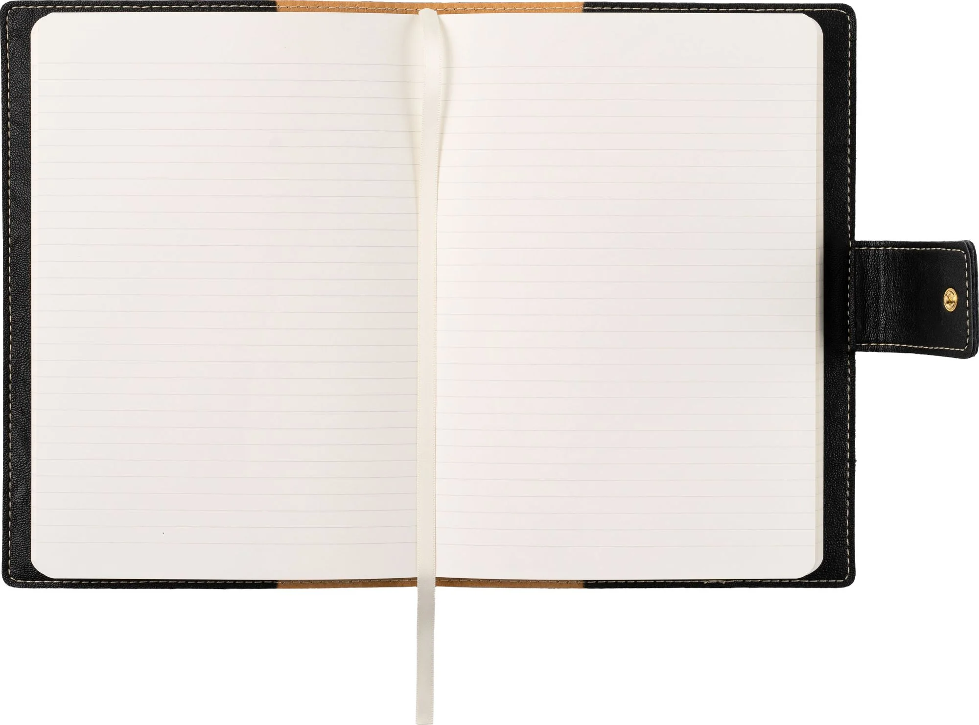 Paper Source Black A5 Leather Journal Cover with Clasp - Image 4