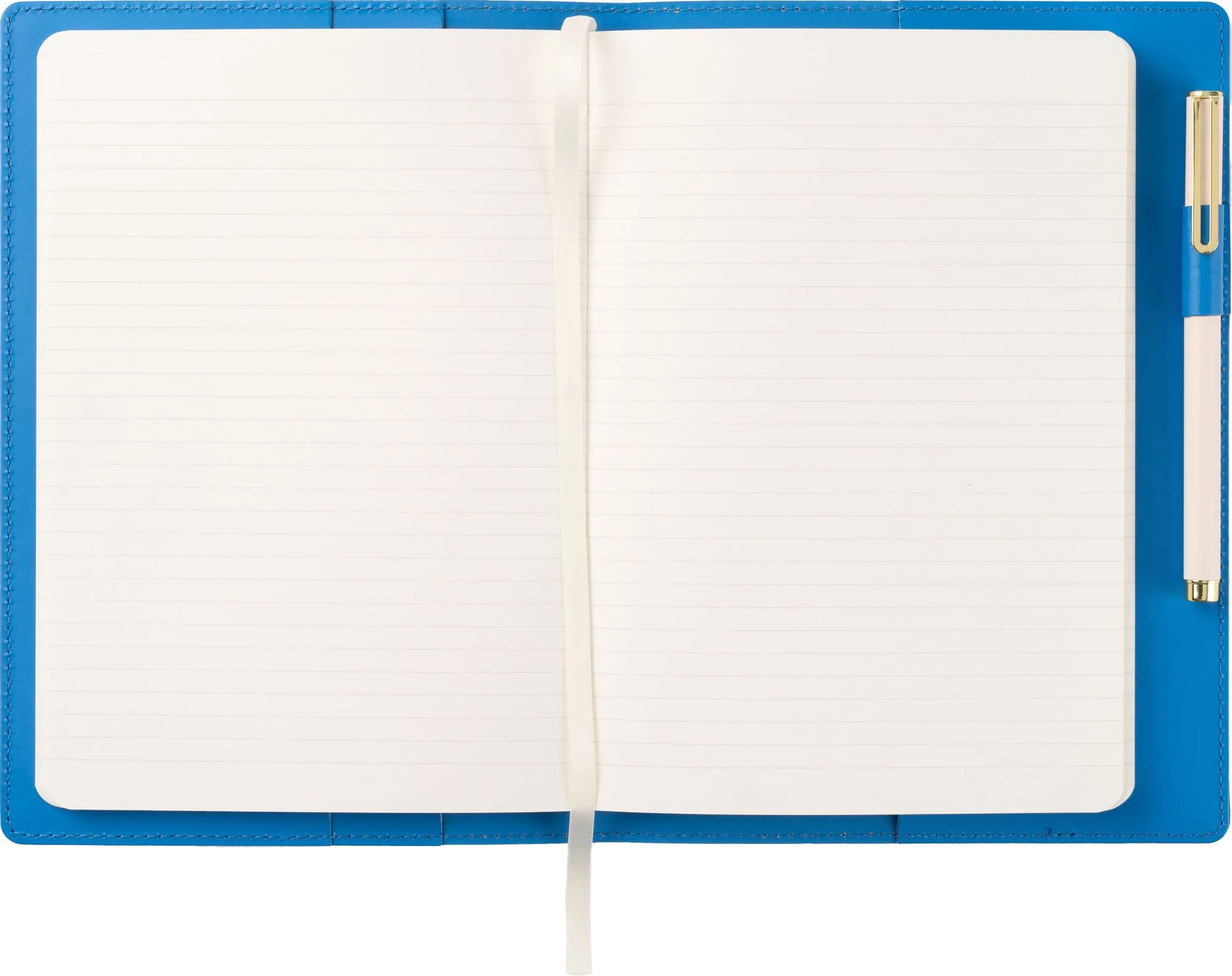 Paper Source Blue Leather Refillable A5 Journal Cover - Image 3