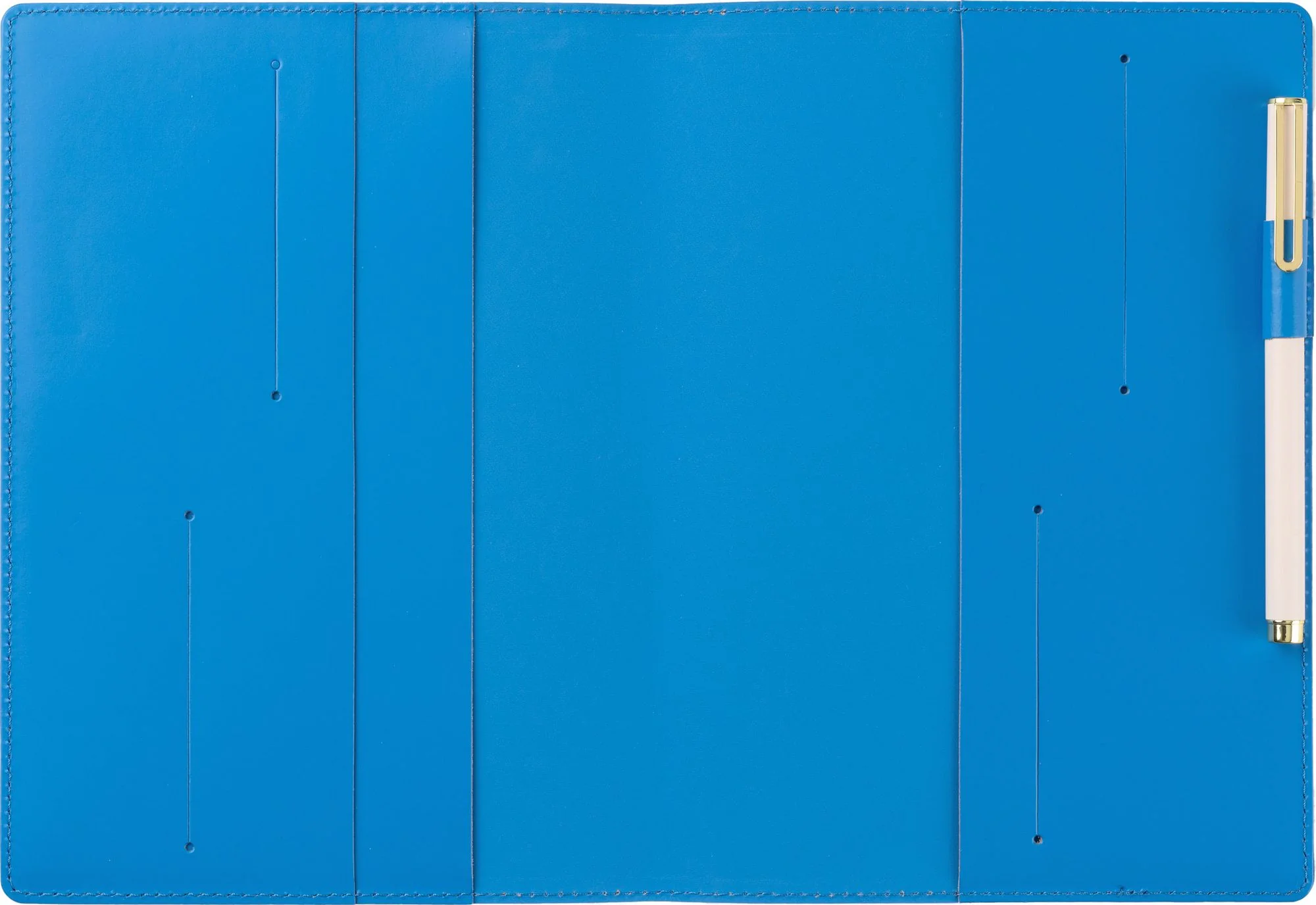 Paper Source Blue Leather Refillable A5 Journal Cover - Image 4