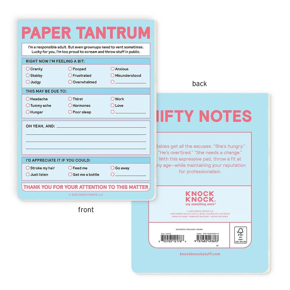 Paper Tantrum Pad Knock Knock Nifty Notes - Image 10
