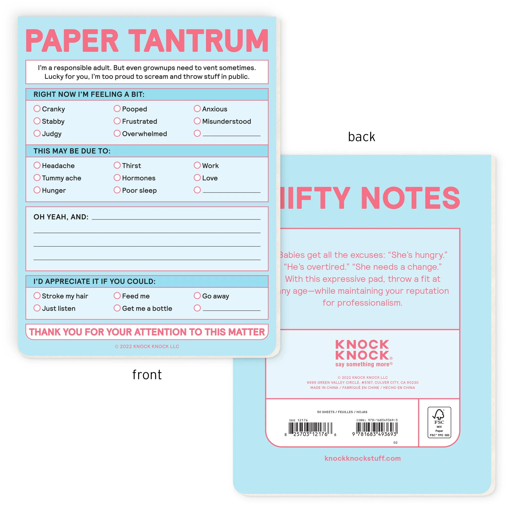 Paper Tantrum Pad Knock Knock Nifty Notes - Image 2