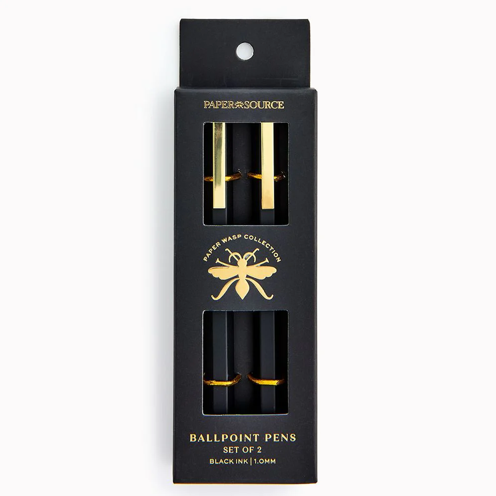 Paper Wasp Black Soft Touch Ballpoint S/2 - Limited Edition - Image 2