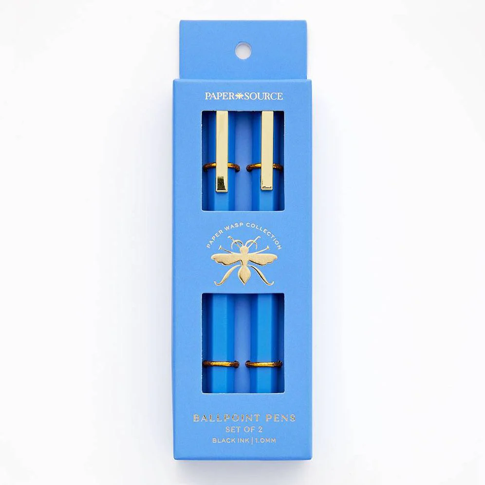 Paper Wasp Blue Ballpoint Pen S/2 - Limited Edition