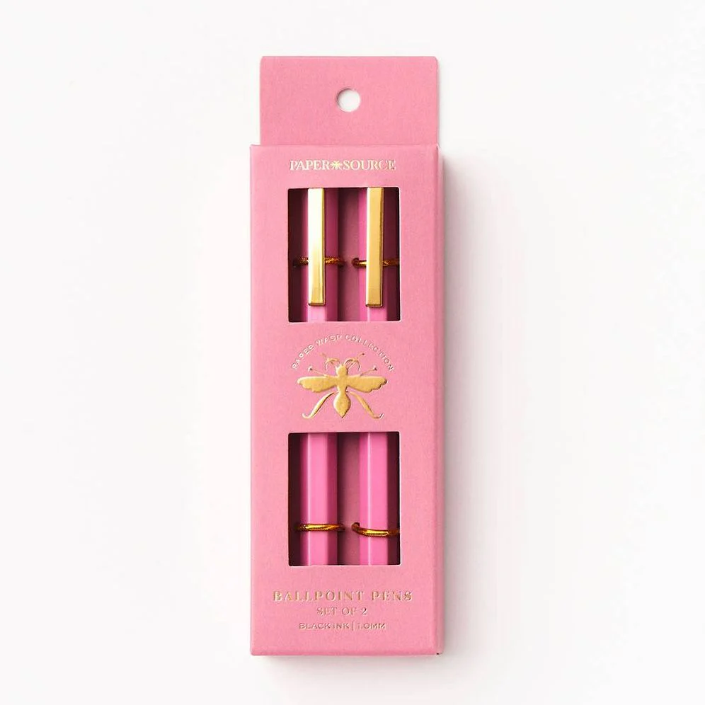 Paper Wasp Pink Ballpoint Pen S/2 - Limited Edition - Image 3