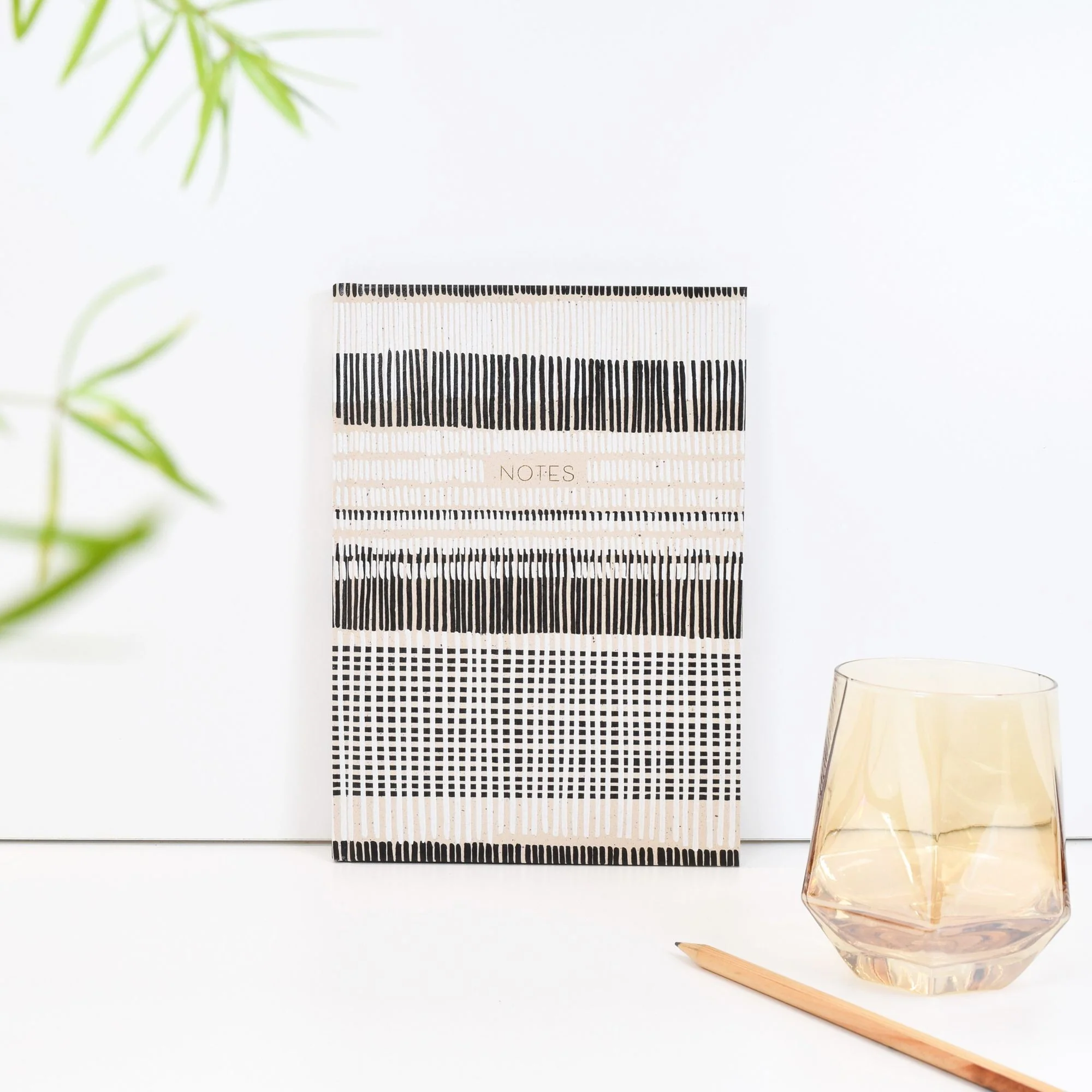 Paper Wasp Recycled B&W Cross-stitch Lines Journal - Image 5