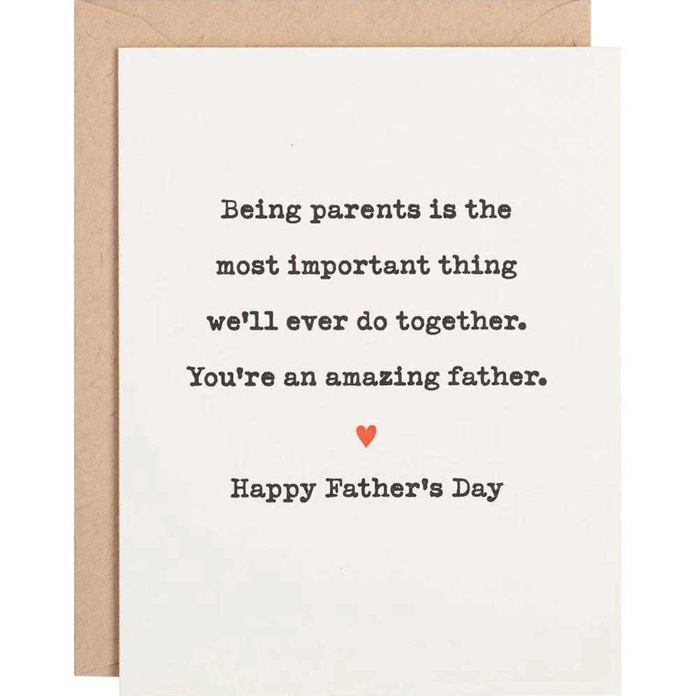 Parents Together Father's Day Letterpress Card