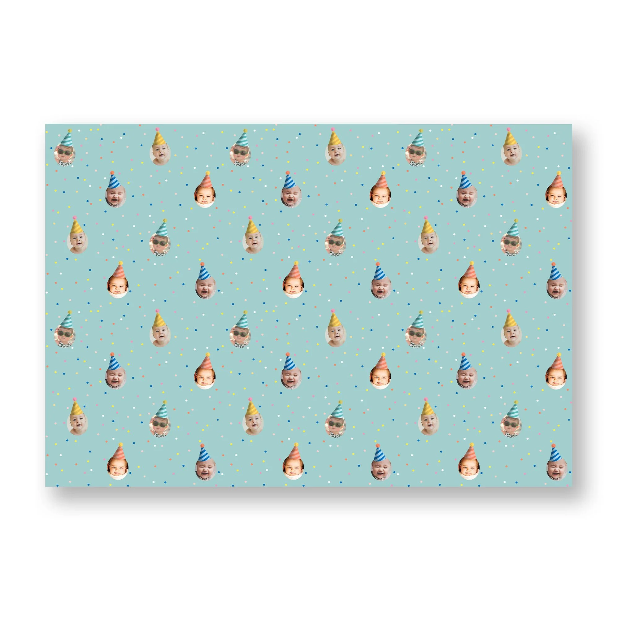 Party Hats Photo Custom Wrapping Paper - Image 2
