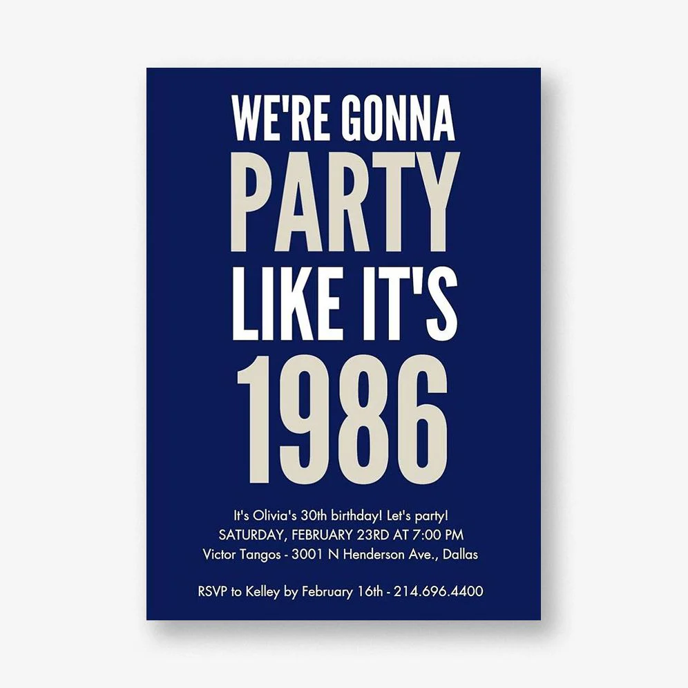 Party Like Birthday Party Invitation