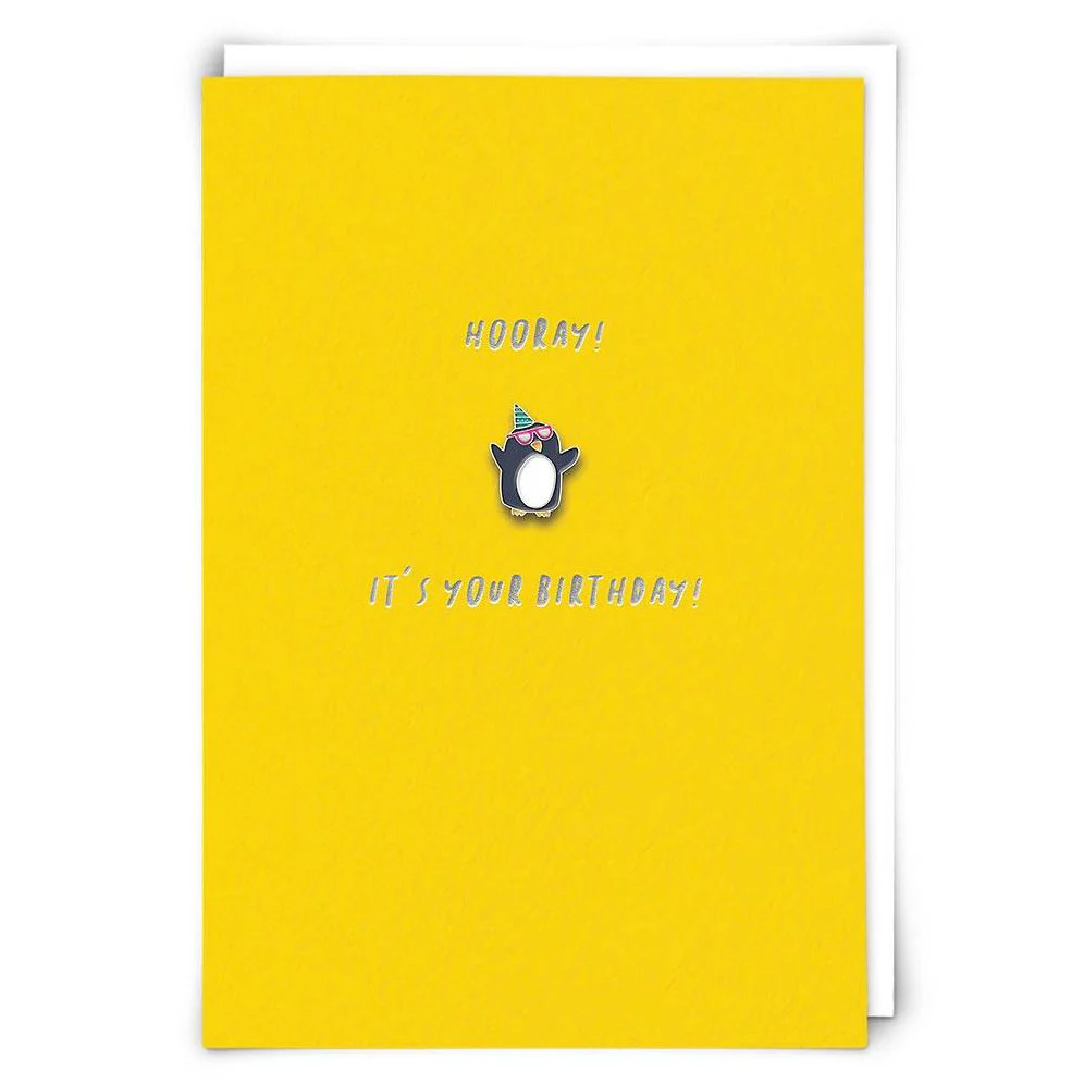 Party Penguin Pin Birthday Card