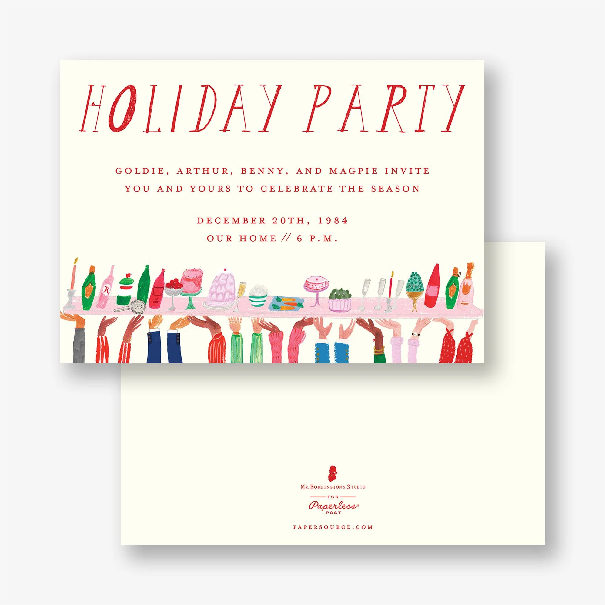 Party Table Holiday Party Invitation - Image 2