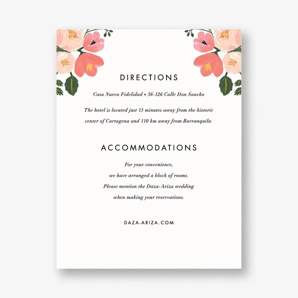 Pastel Petals Information Card
