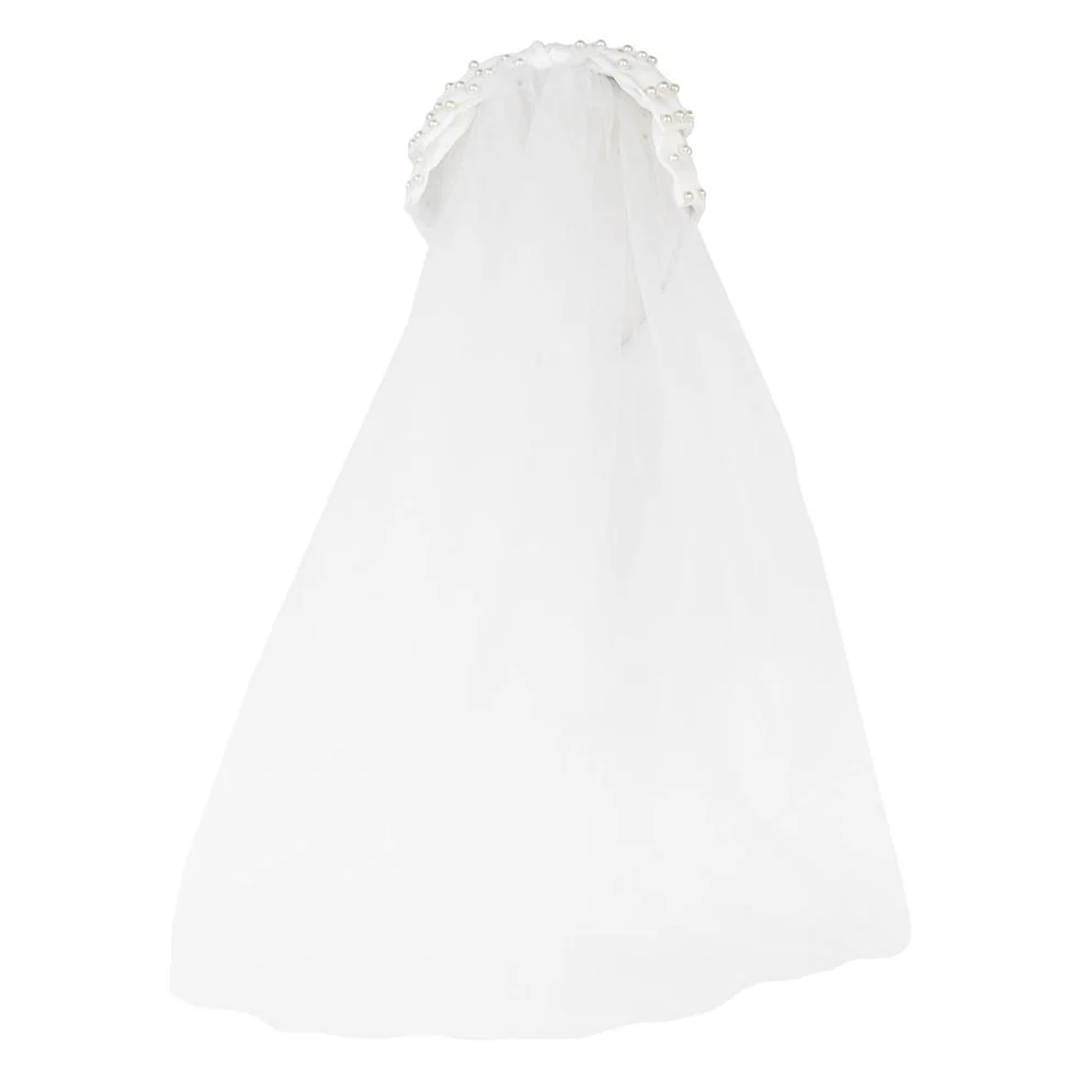 PEARL BOW HEADBAND WITH VEIL - Image 3