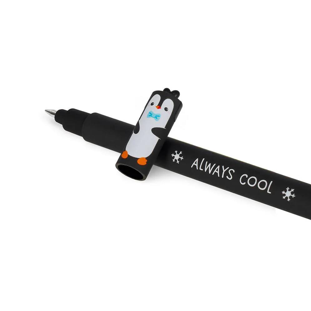 Penguin Erasable Gel Pen - Turquoise Ink - Image 5