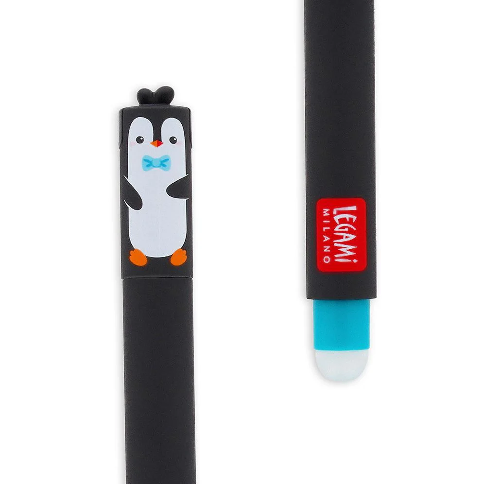 Penguin Erasable Gel Pen - Turquoise Ink - Image 6