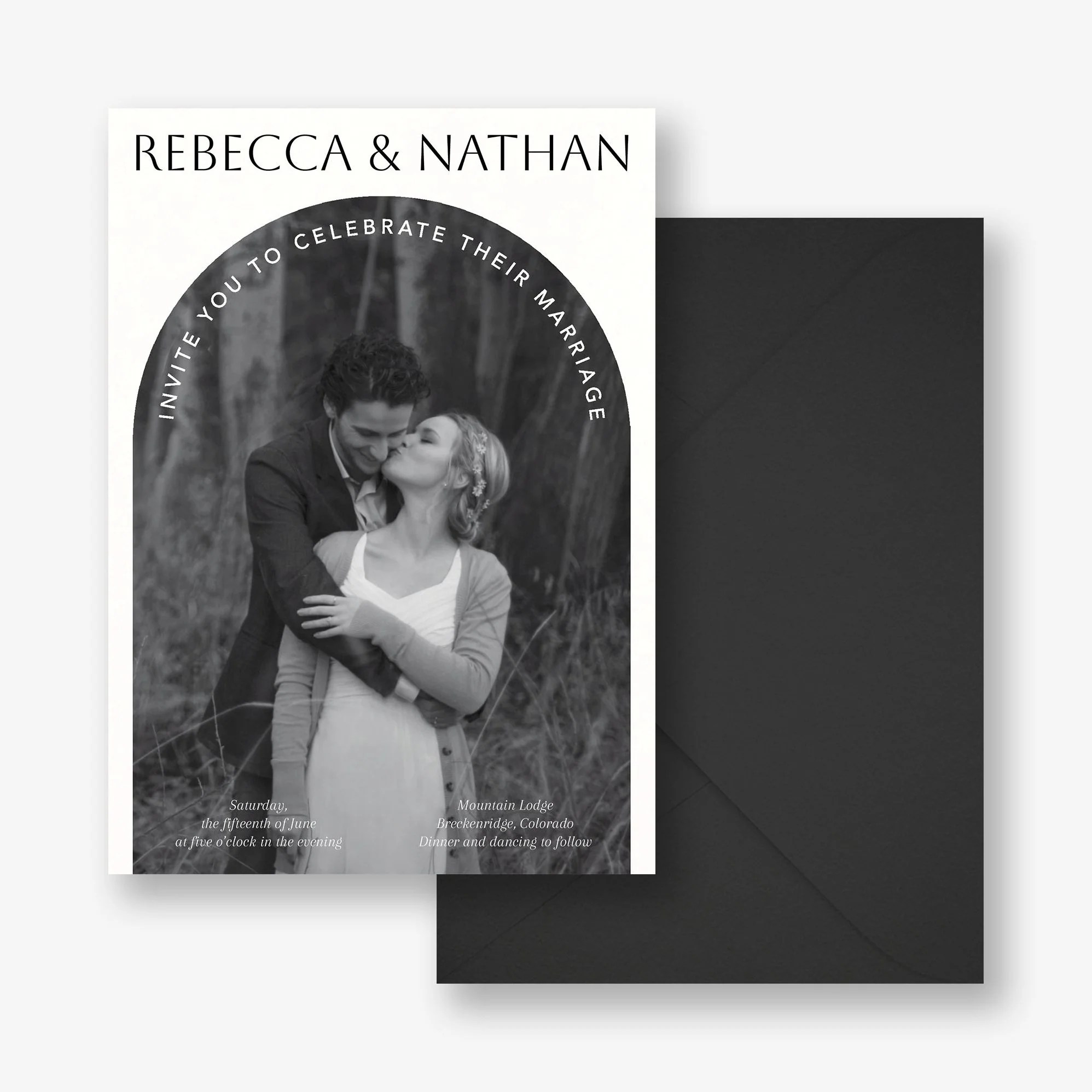 Photo Arch Wedding Invitation - Image 2