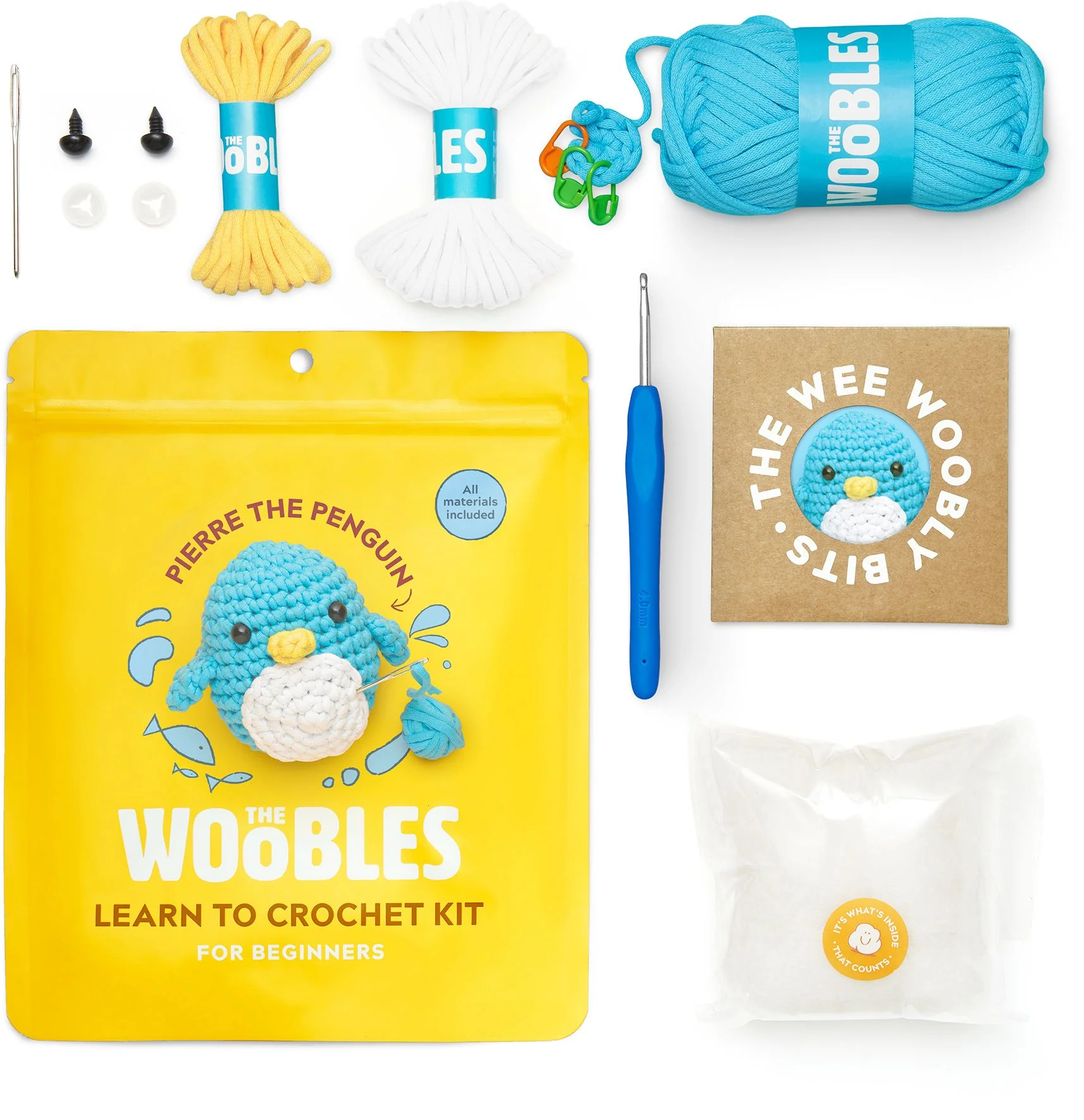 Pierre the Penguin, The Woobles Beginner Crochet Kit - Image 4