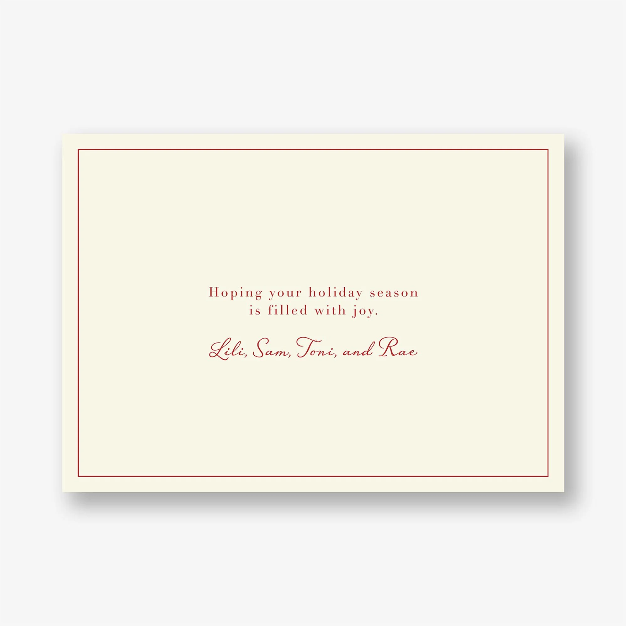 Pine and Orange Holiday Photo Card - Image 2