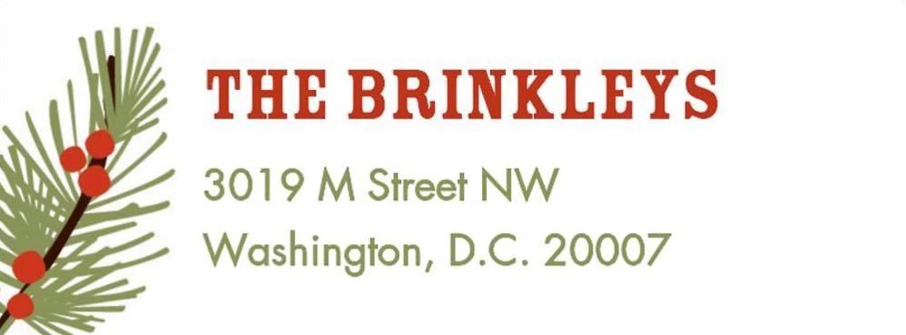Pine Sprigs Return Address Label