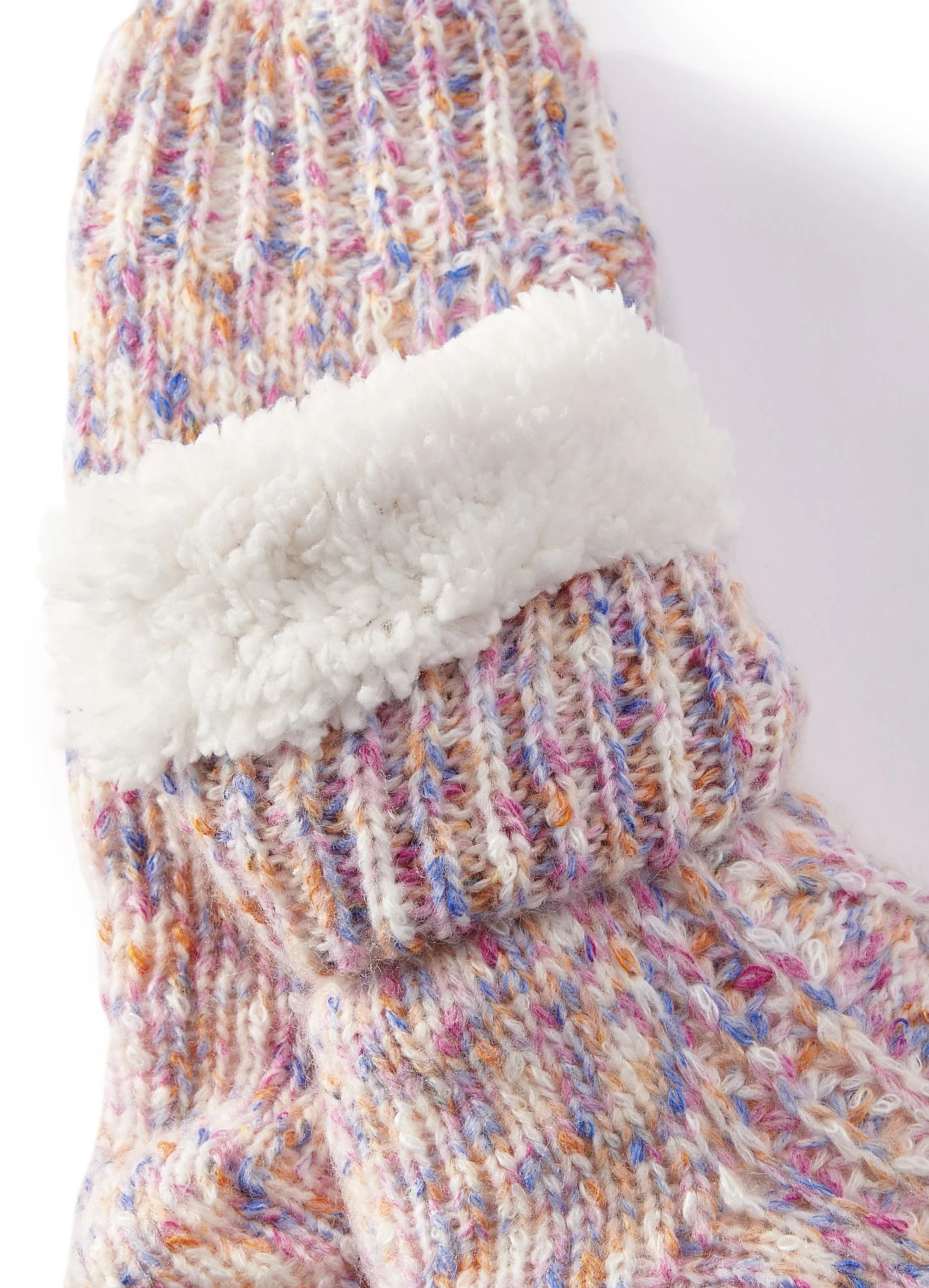 Pink Confetti Cable Knit Reading Sock - Image 3