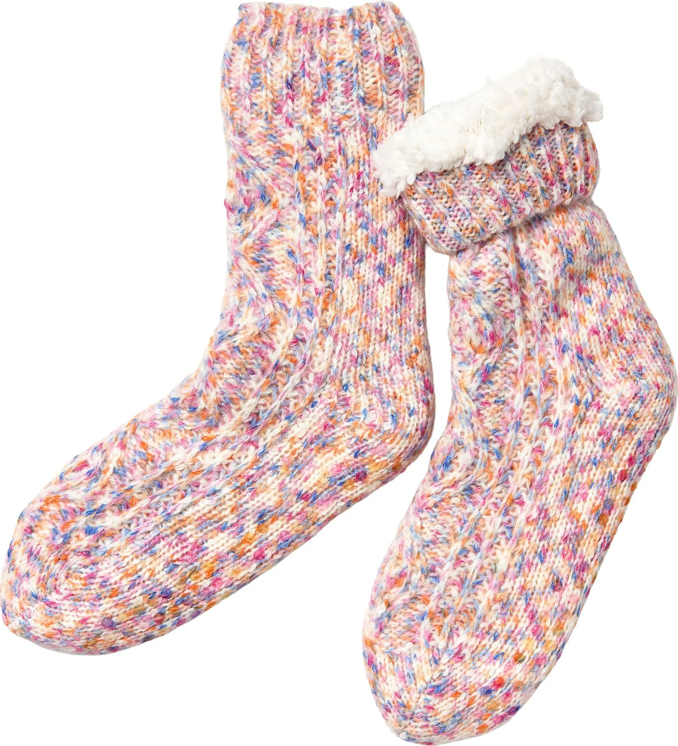 Pink Confetti Cable Knit Reading Sock - Image 4