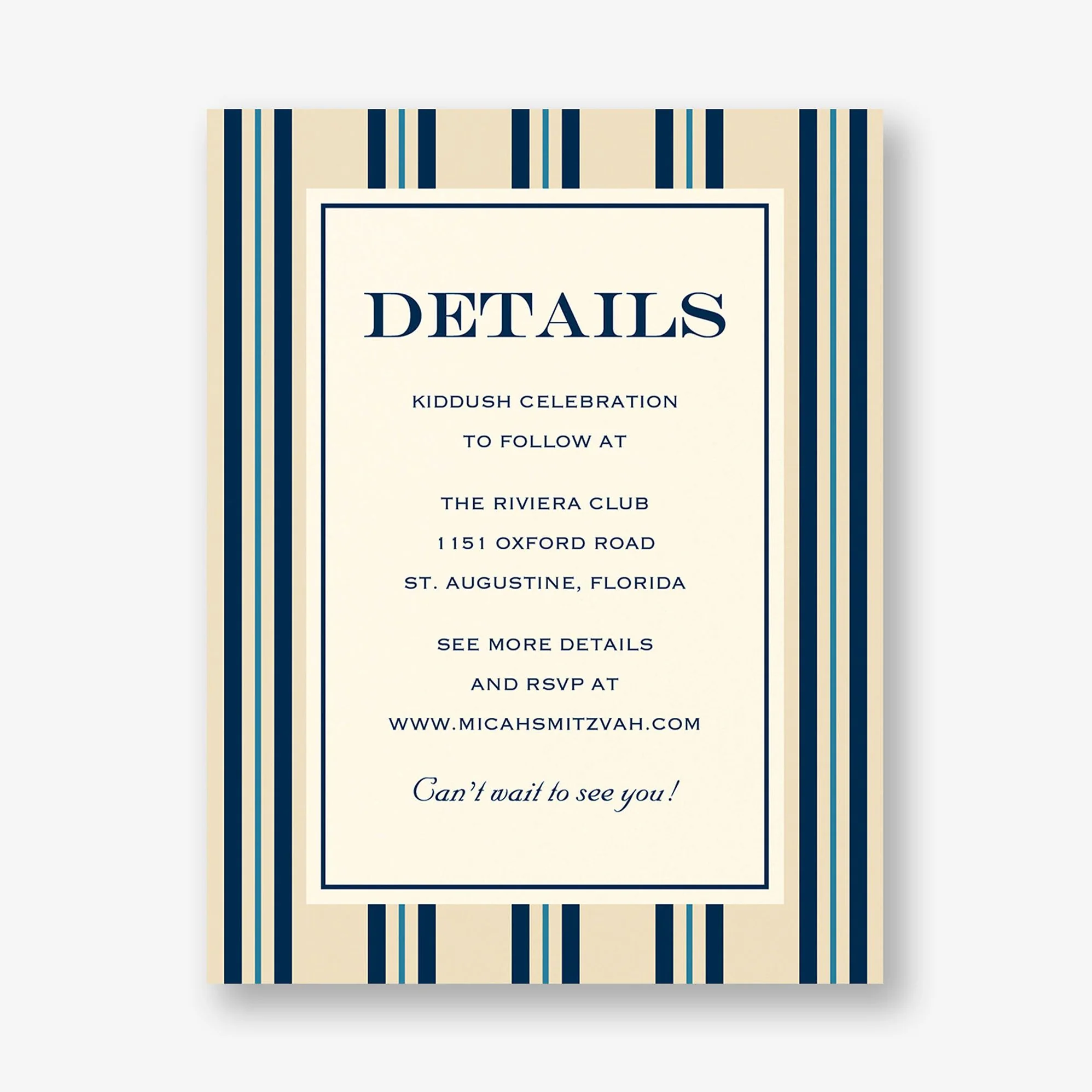 Pinstripe Bar Mitzvah Information - Image 2
