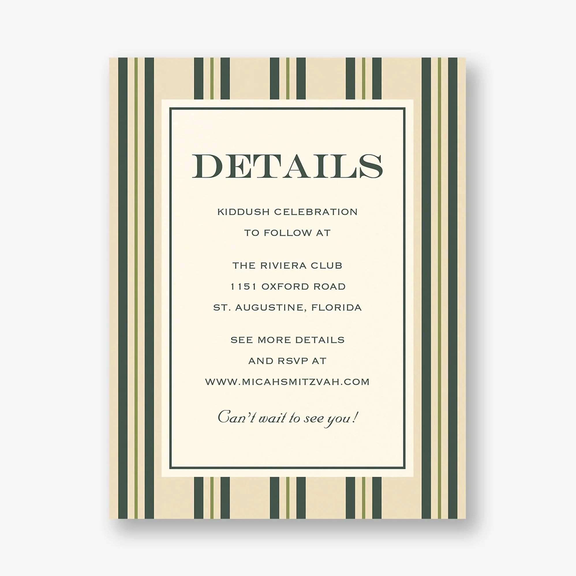 Pinstripe Bar Mitzvah Information - Image 3