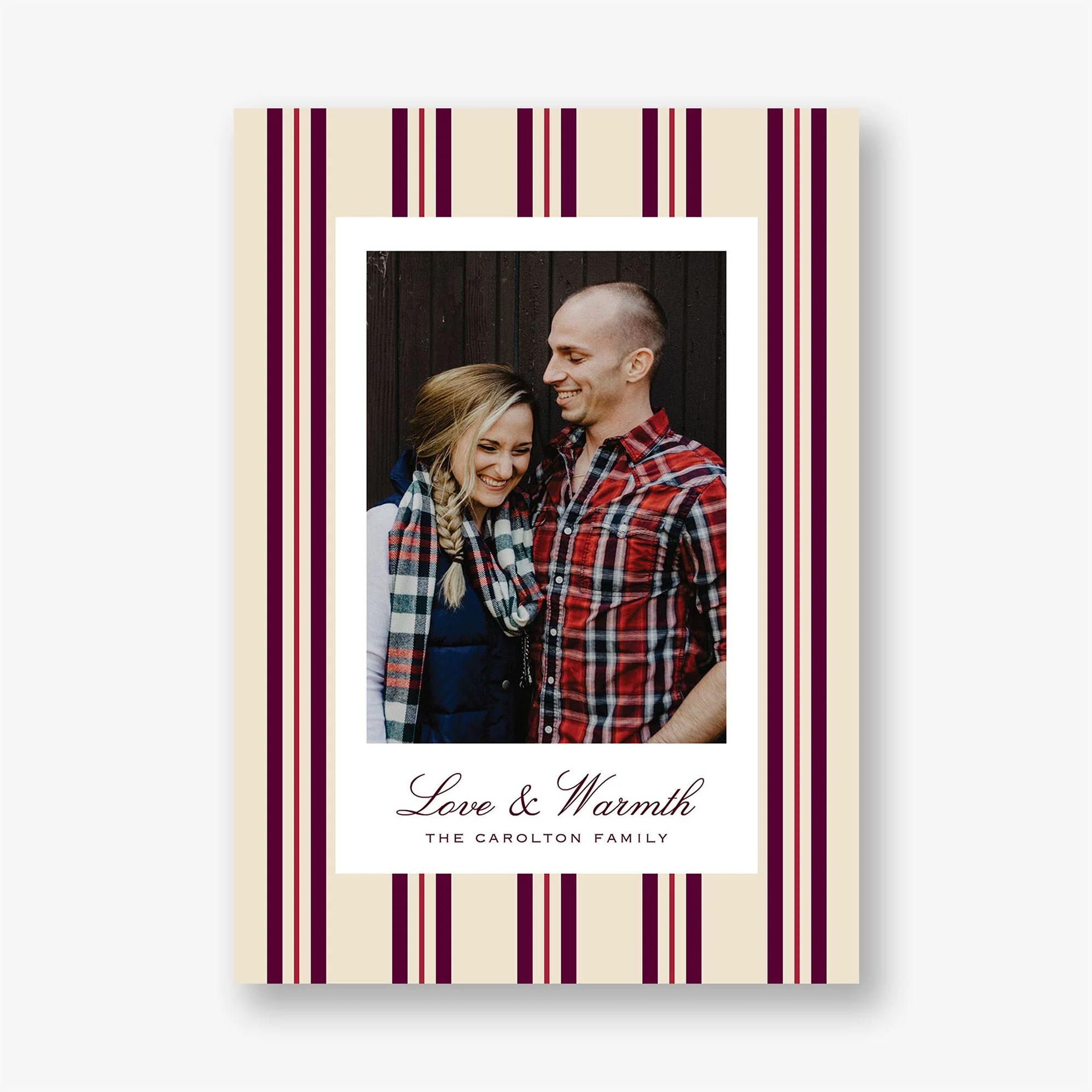 Pinstripe Holiday Photo Card - Image 5