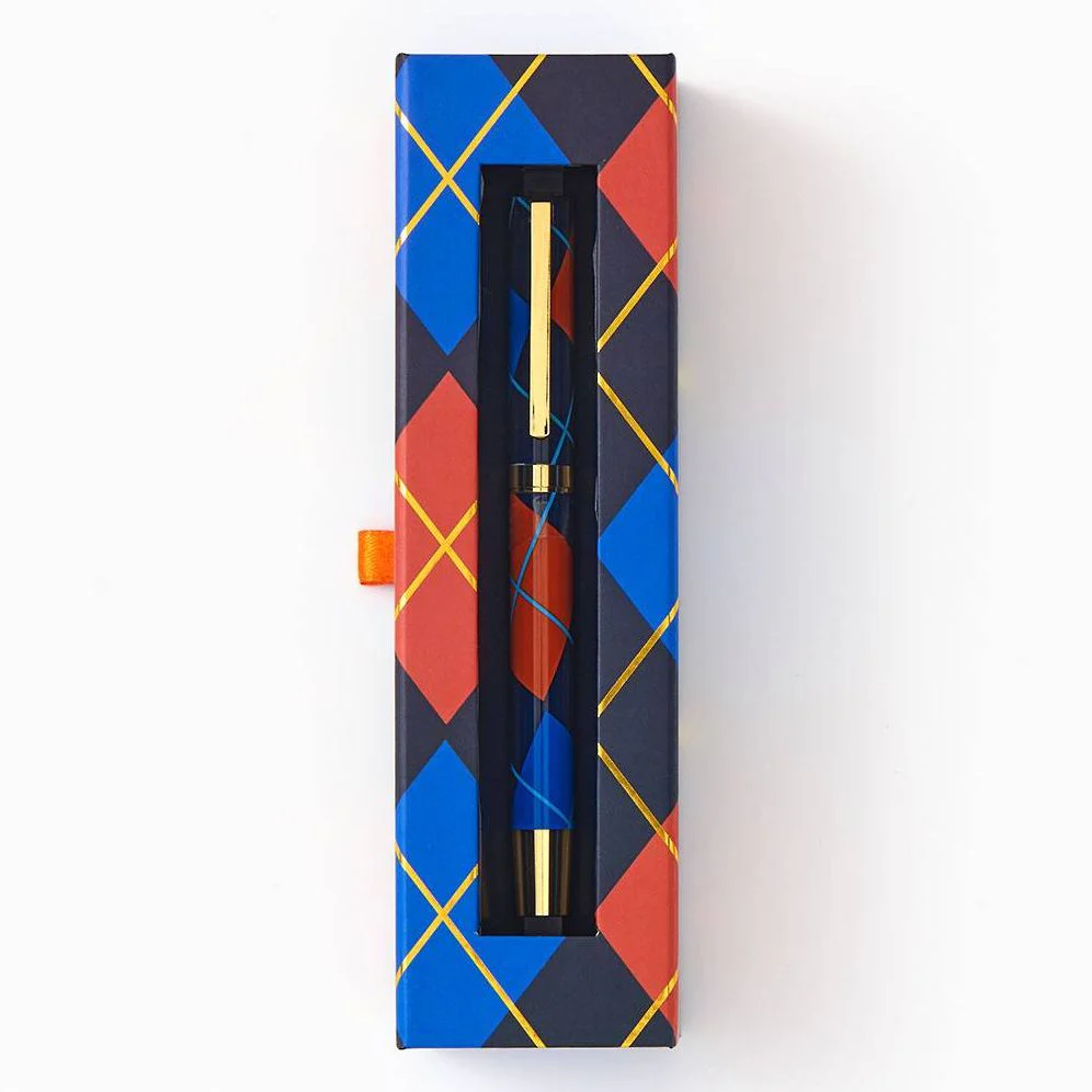 Plaid Boxed Ball Point Pen