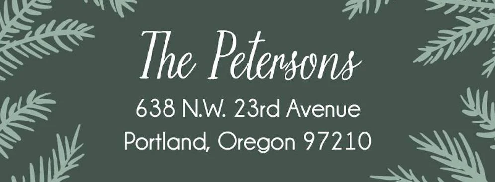 Playful Pine Boughs Holiday Return Address Label