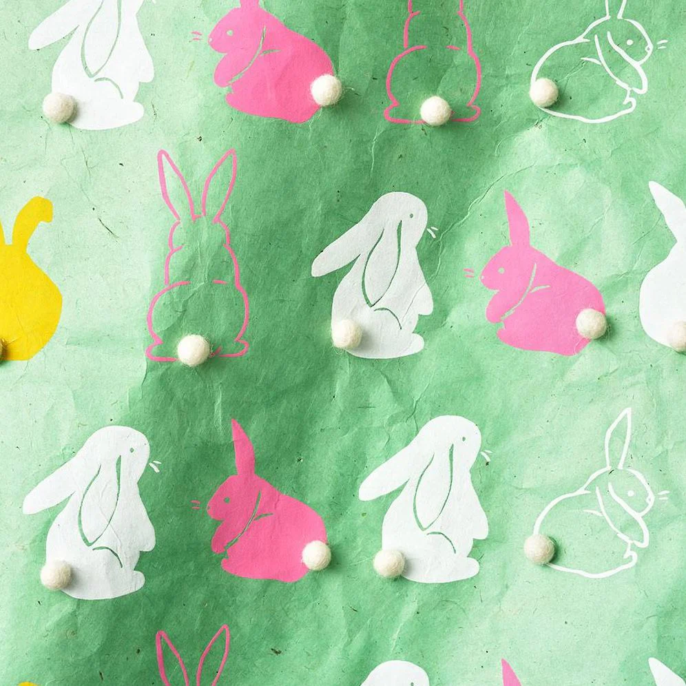 Pom Pom Bunny Handmade Paper - Image 2