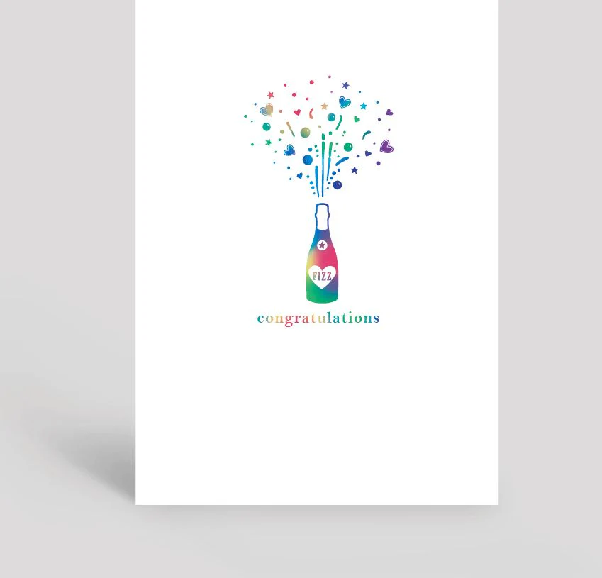 Pop Fizz Foil Congratulations Card