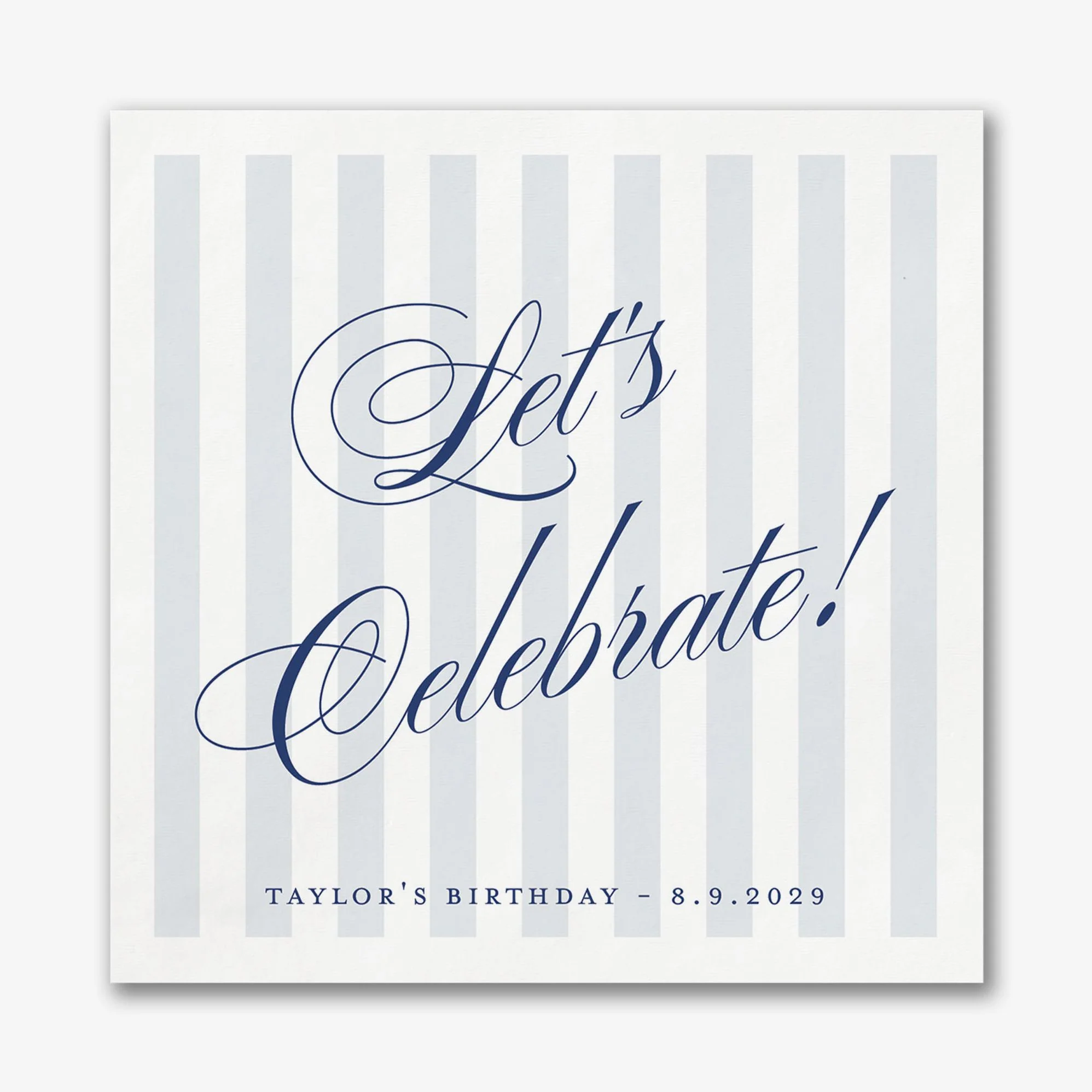 Posh Pinstripe Custom Napkins - Image 2