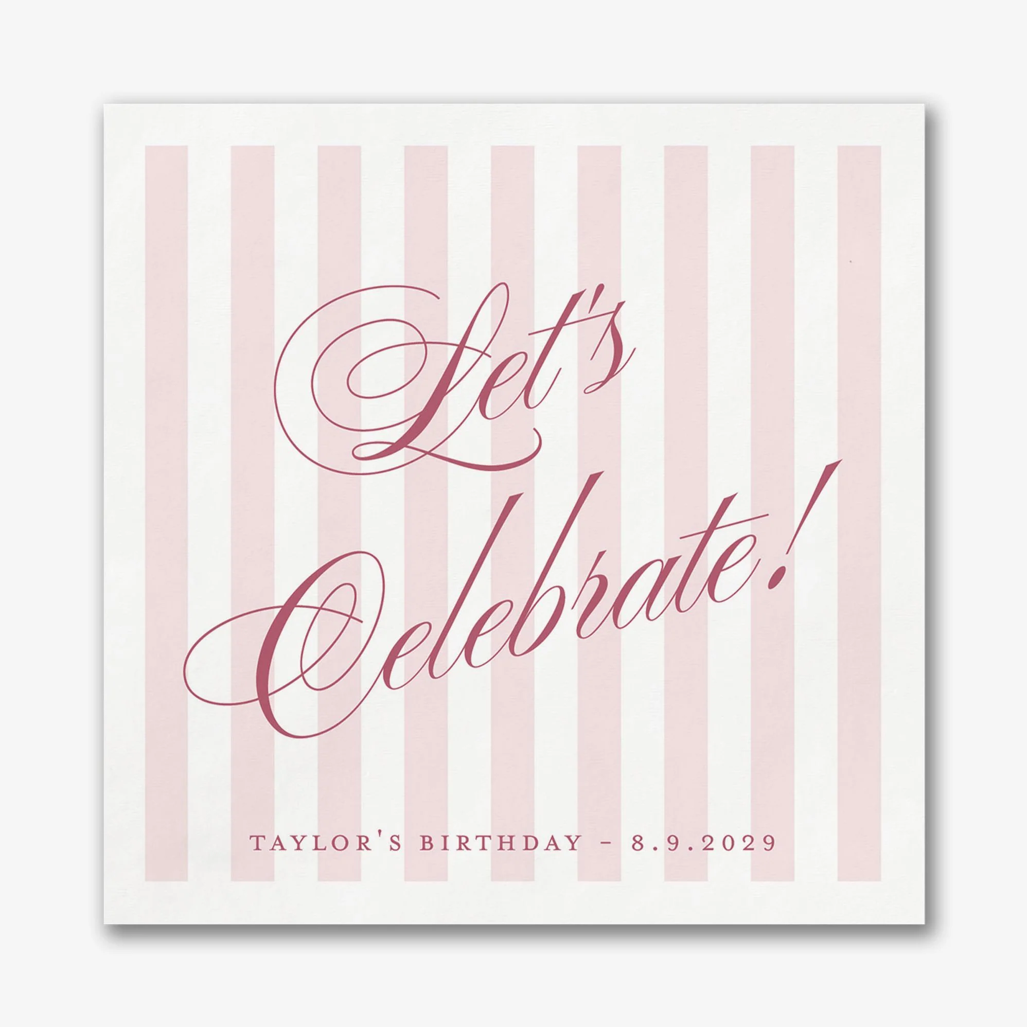 Posh Pinstripe Custom Napkins - Image 3