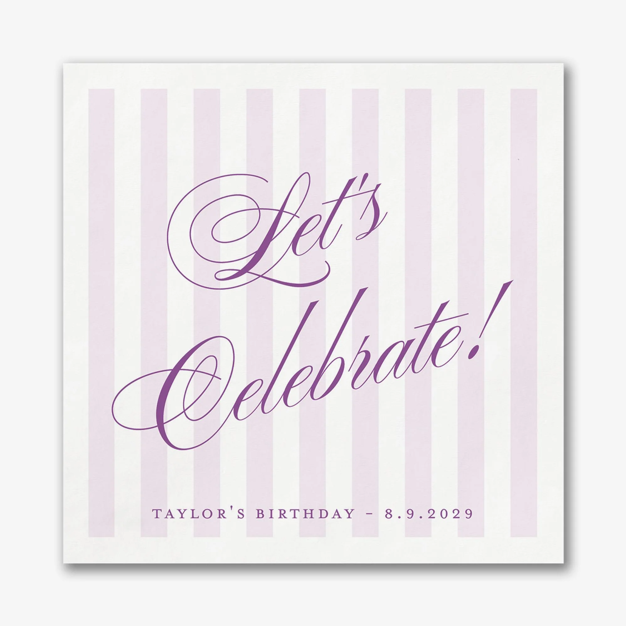 Posh Pinstripe Custom Napkins - Image 4