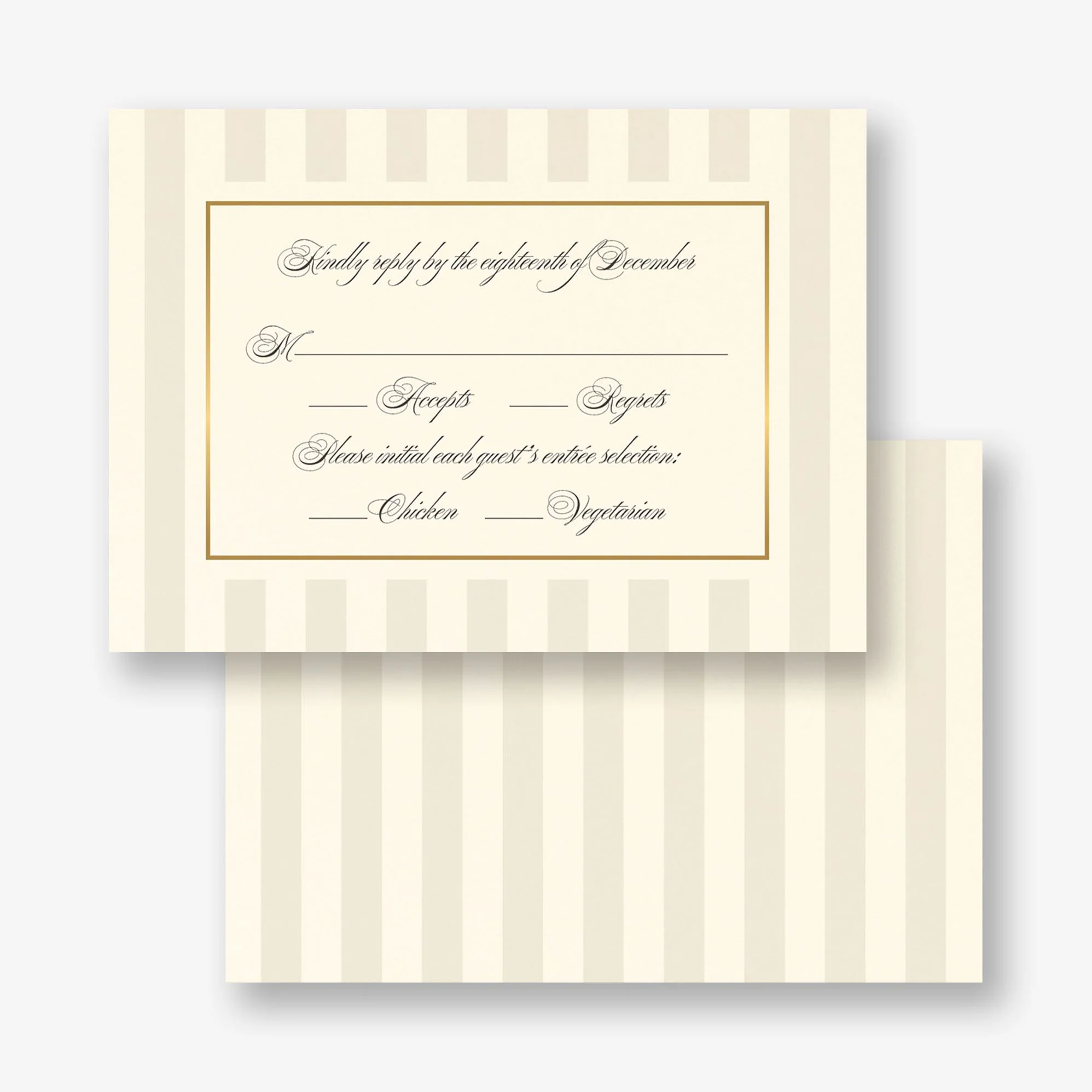 Posh Pinstripe Foil Response Card - Image 5