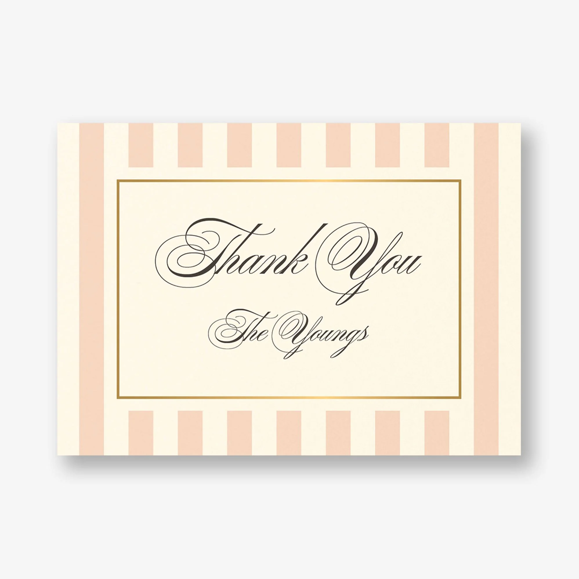 Posh Pinstripe Foil Thank You Card - Image 2