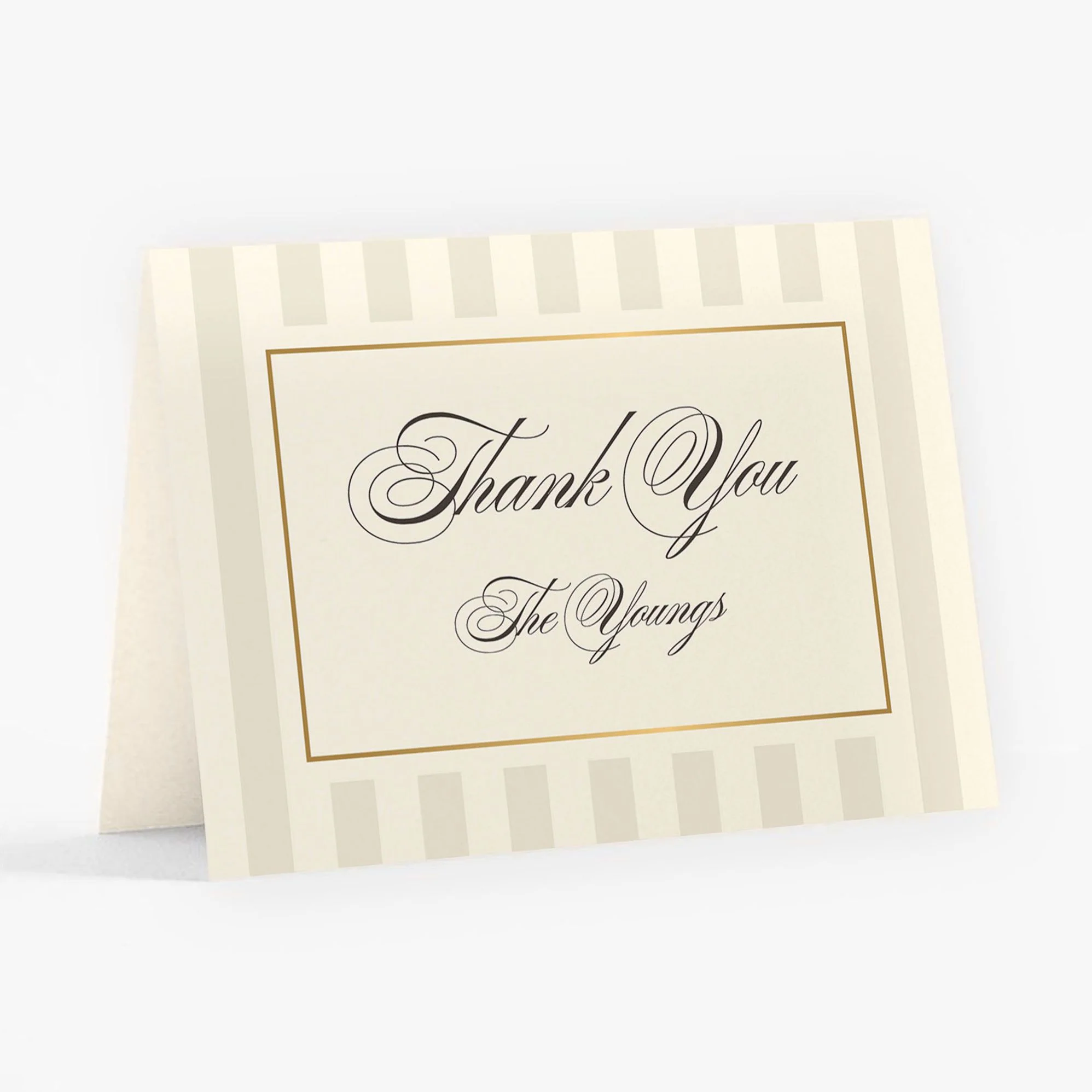 Posh Pinstripe Foil Thank You Card - Image 4