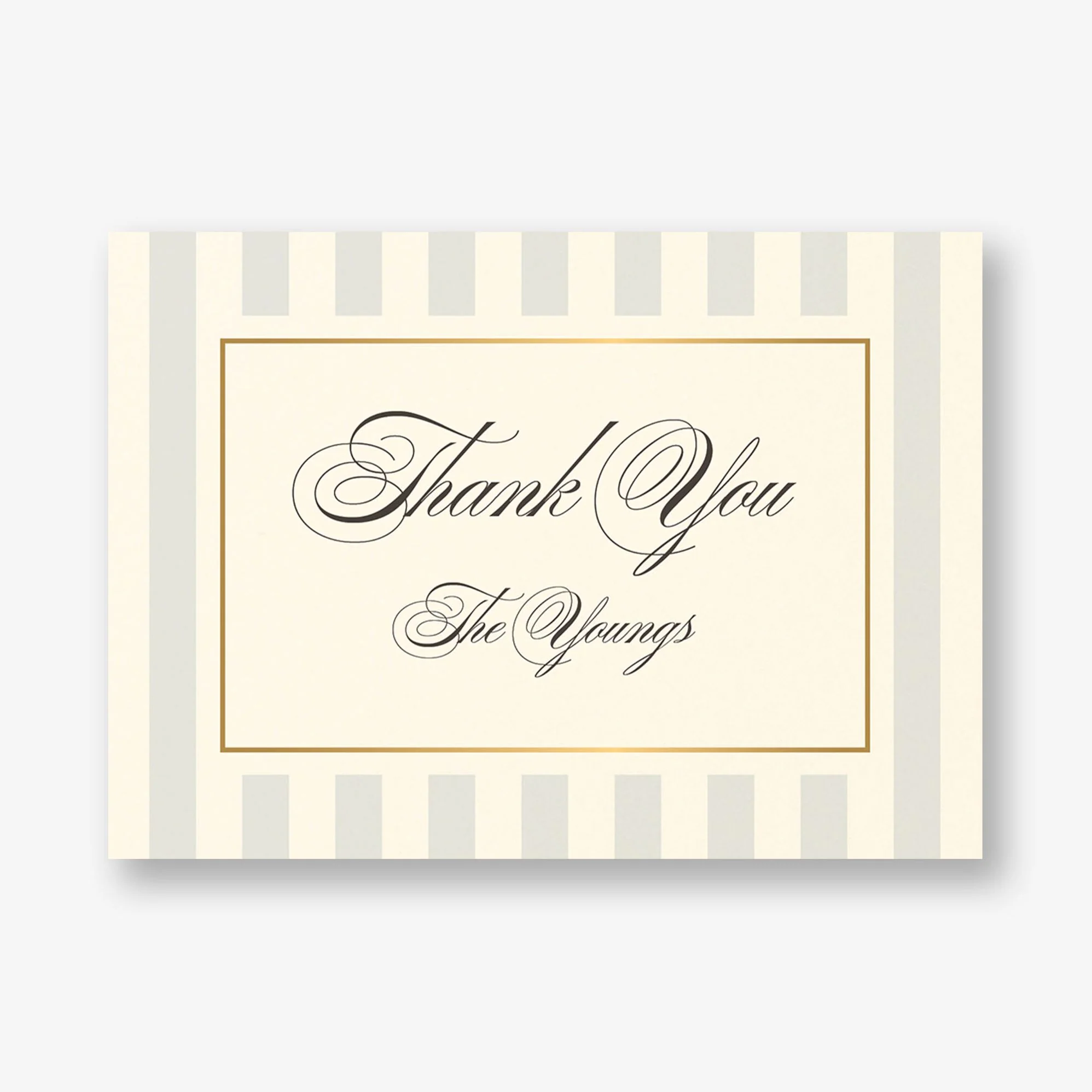 Posh Pinstripe Foil Thank You Card - Image 5