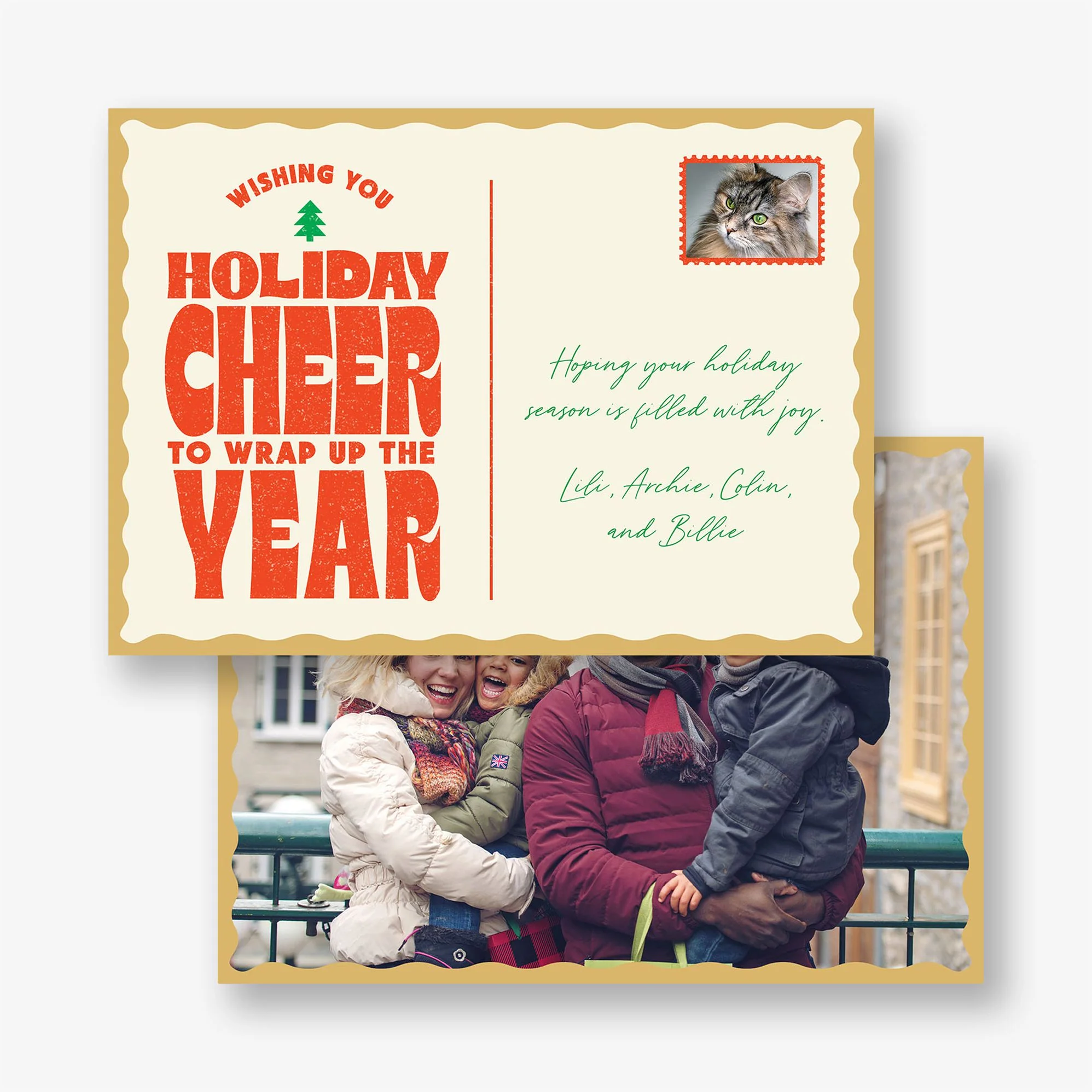 Postage Holiday Photo Card - Image 4