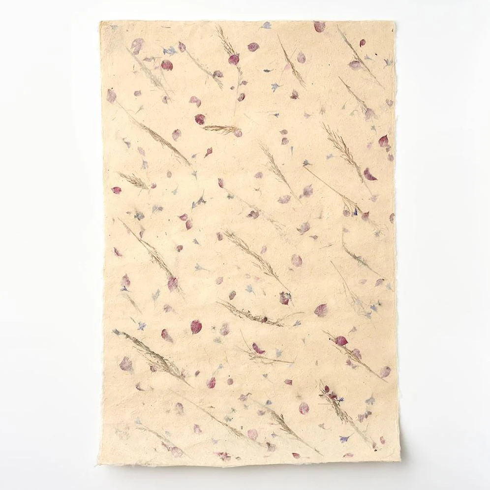 Pressed Mixed Floral Handmade Paper - Image 2