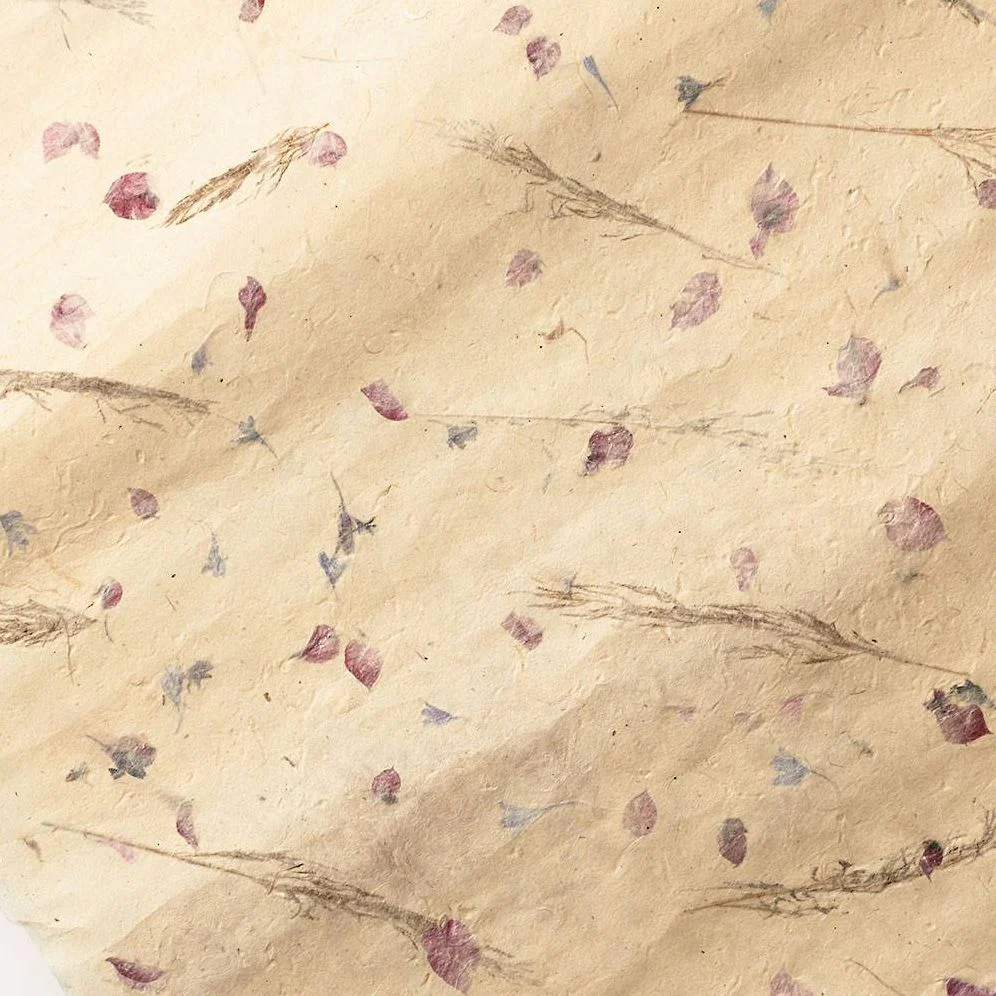 Pressed Mixed Floral Handmade Paper - Image 3