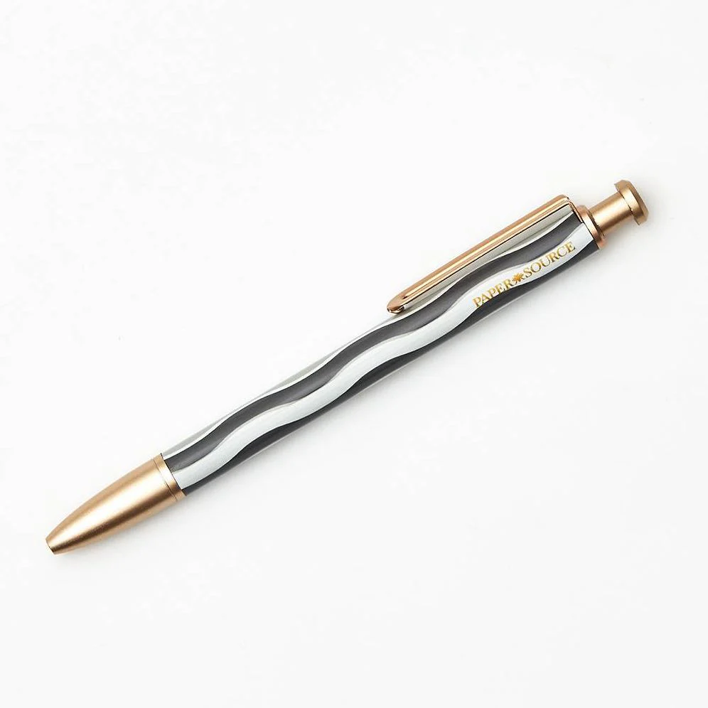 PS Collection Gray Wavy Ballpoint Pen S/2 - Image 4