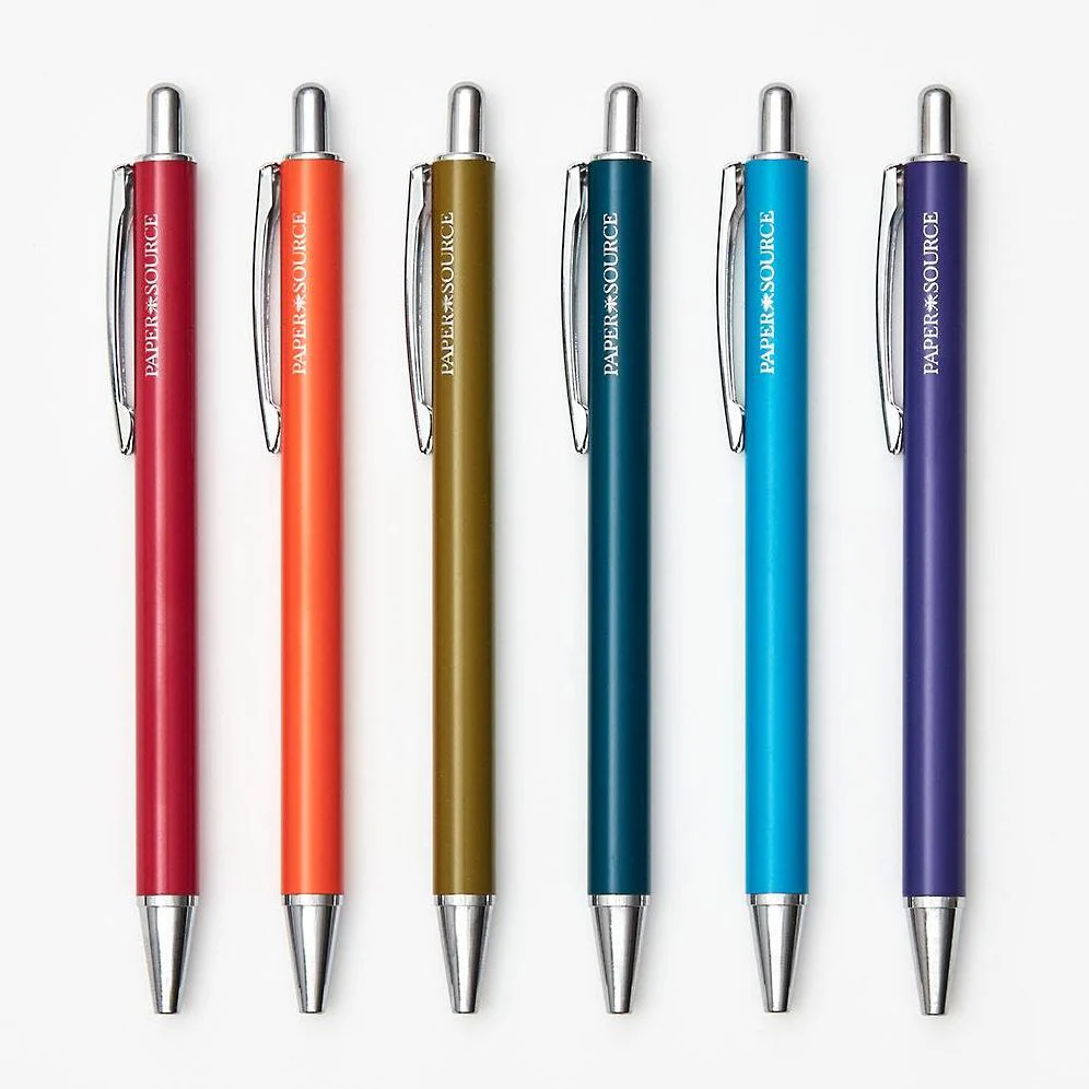 PS Collection Matte Jewel Rounded Ballpoint Pen S/6