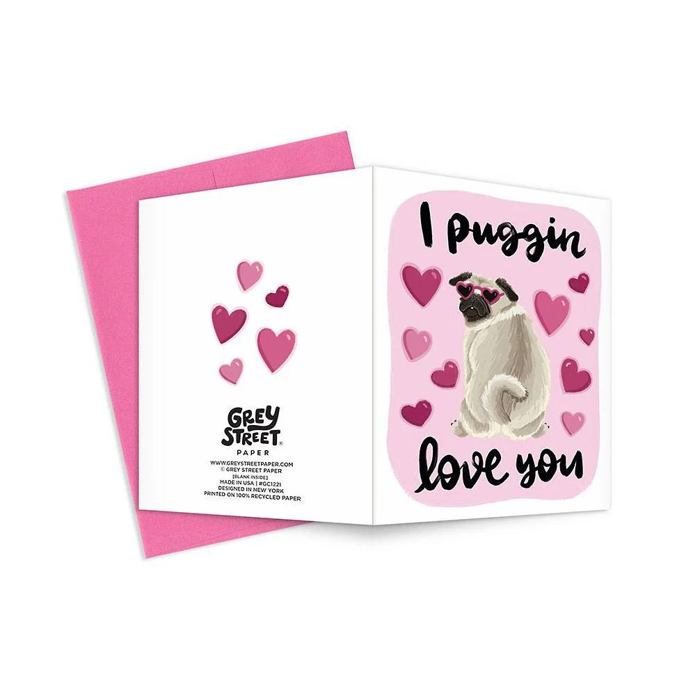 Puggin Love You Valentine's Day Card - Image 2